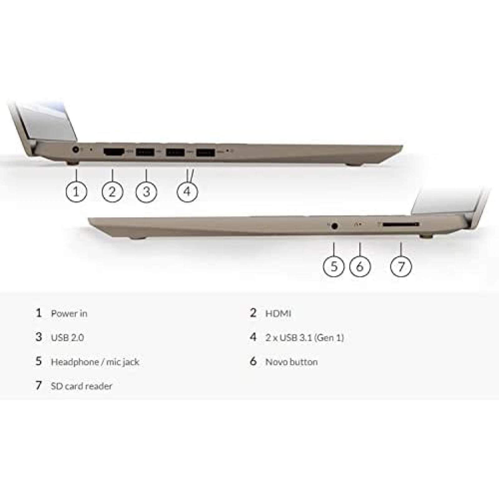 Laptop Lenovo Ideapad 3 15.6'' Tactil i3 12GB 256GB -Dorado