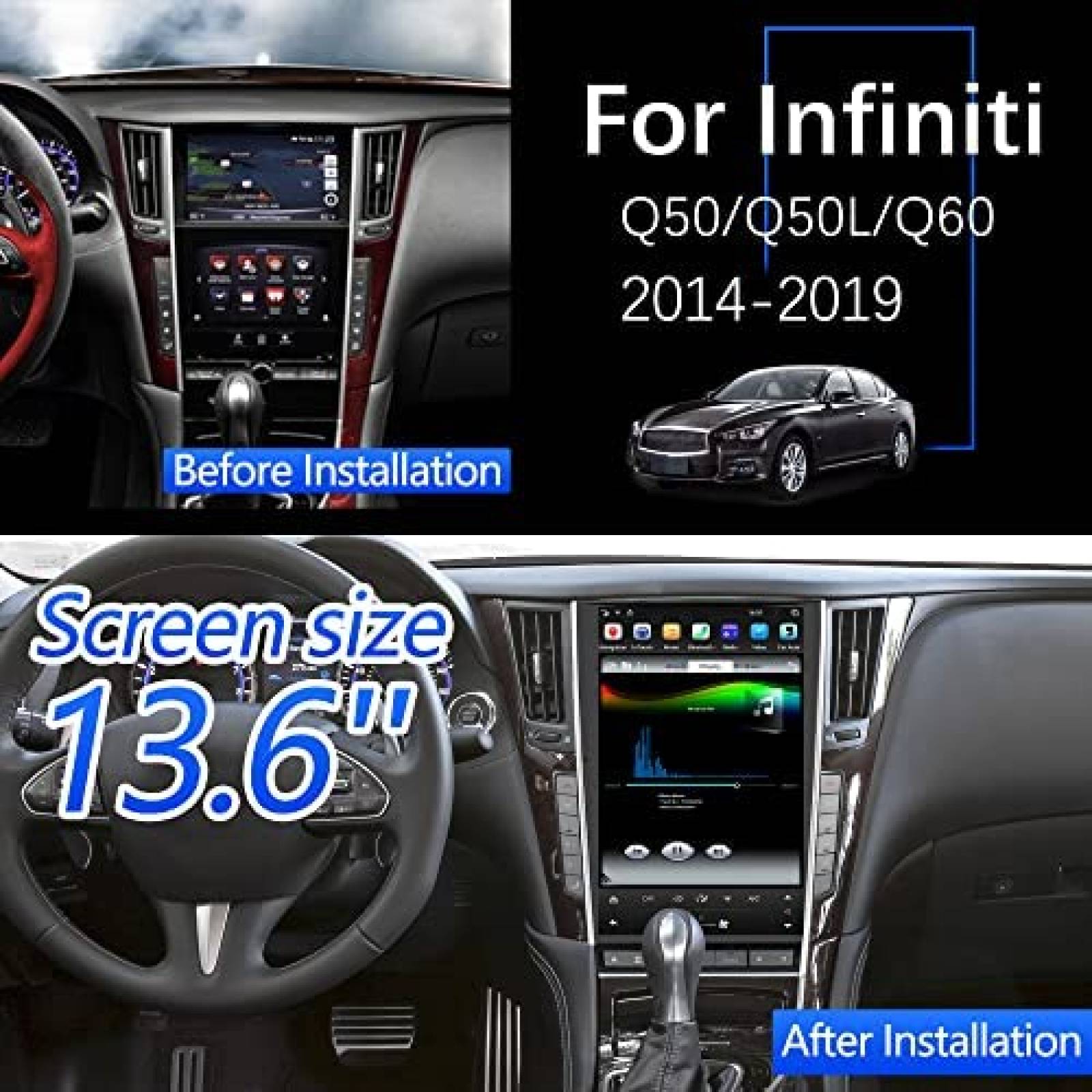 Estereo para Carro Cidava 13.6'' Touch 4GB RAM 64GB ROM