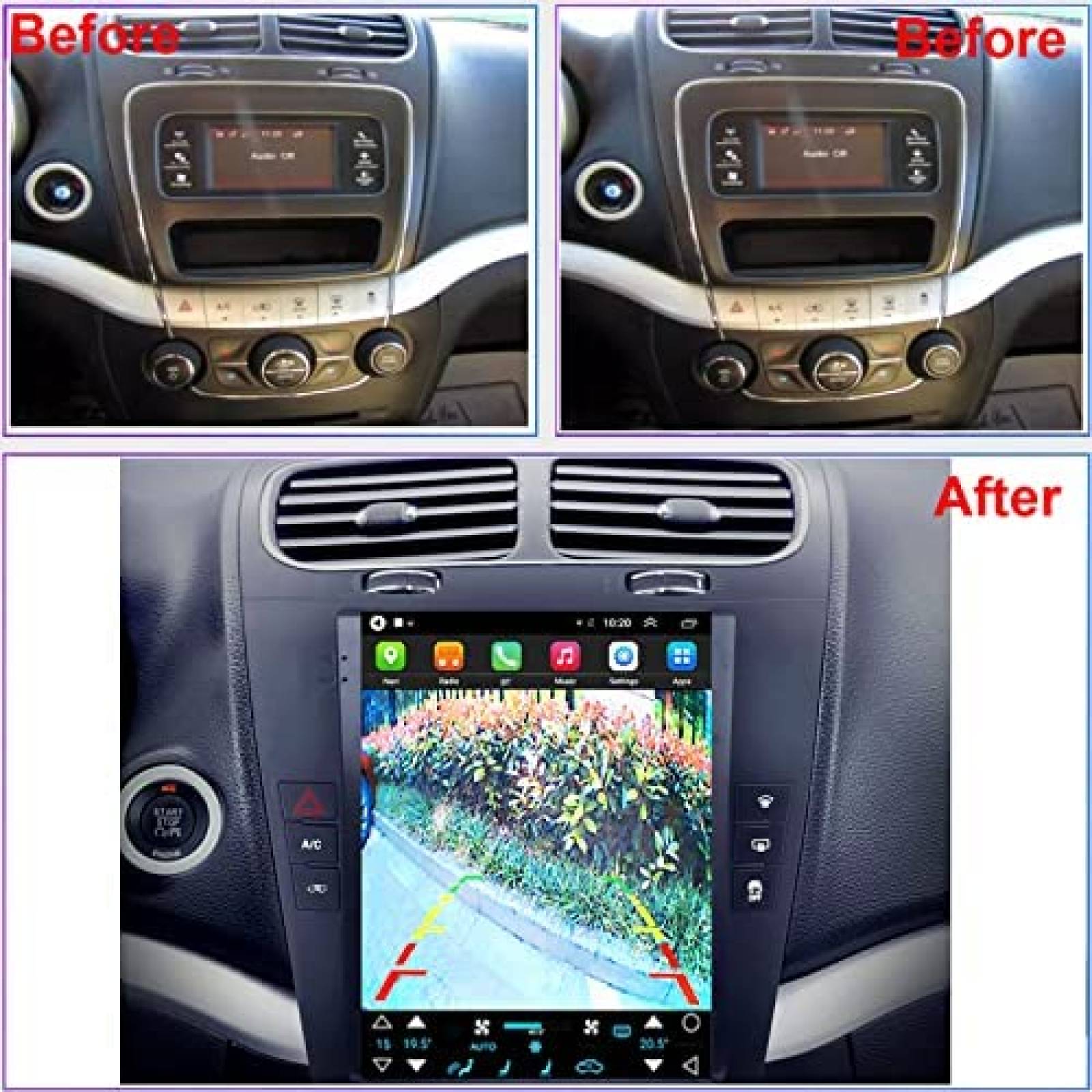 Estereo para Carro Topdisplay 10.4'' 4GB RAM 64GB ROM 4G LTE
