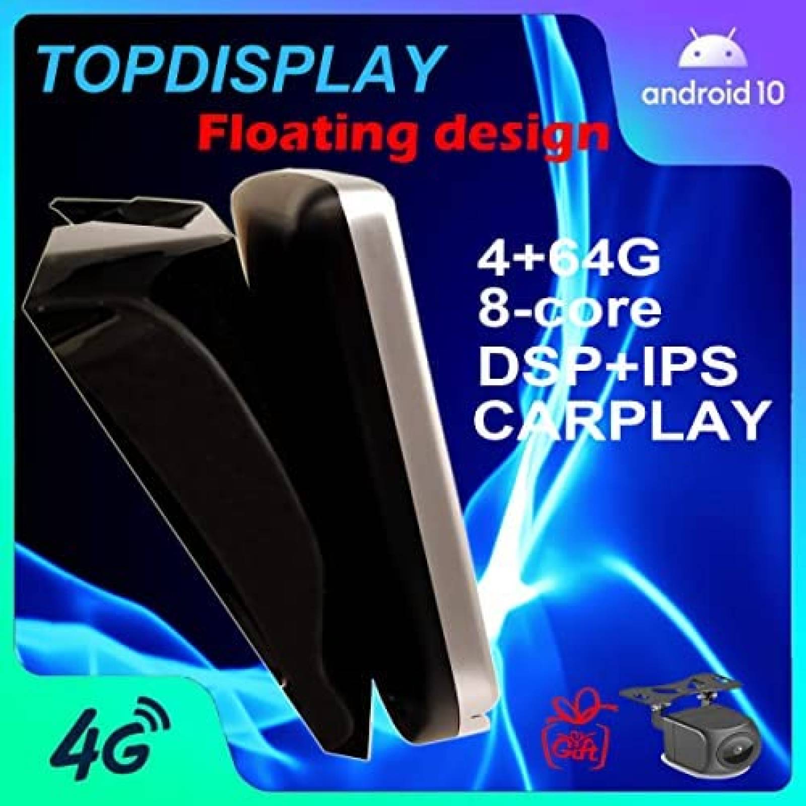Estereo para Carro Topdisplay 10.25'' Pantalla Tactil 4+64GB