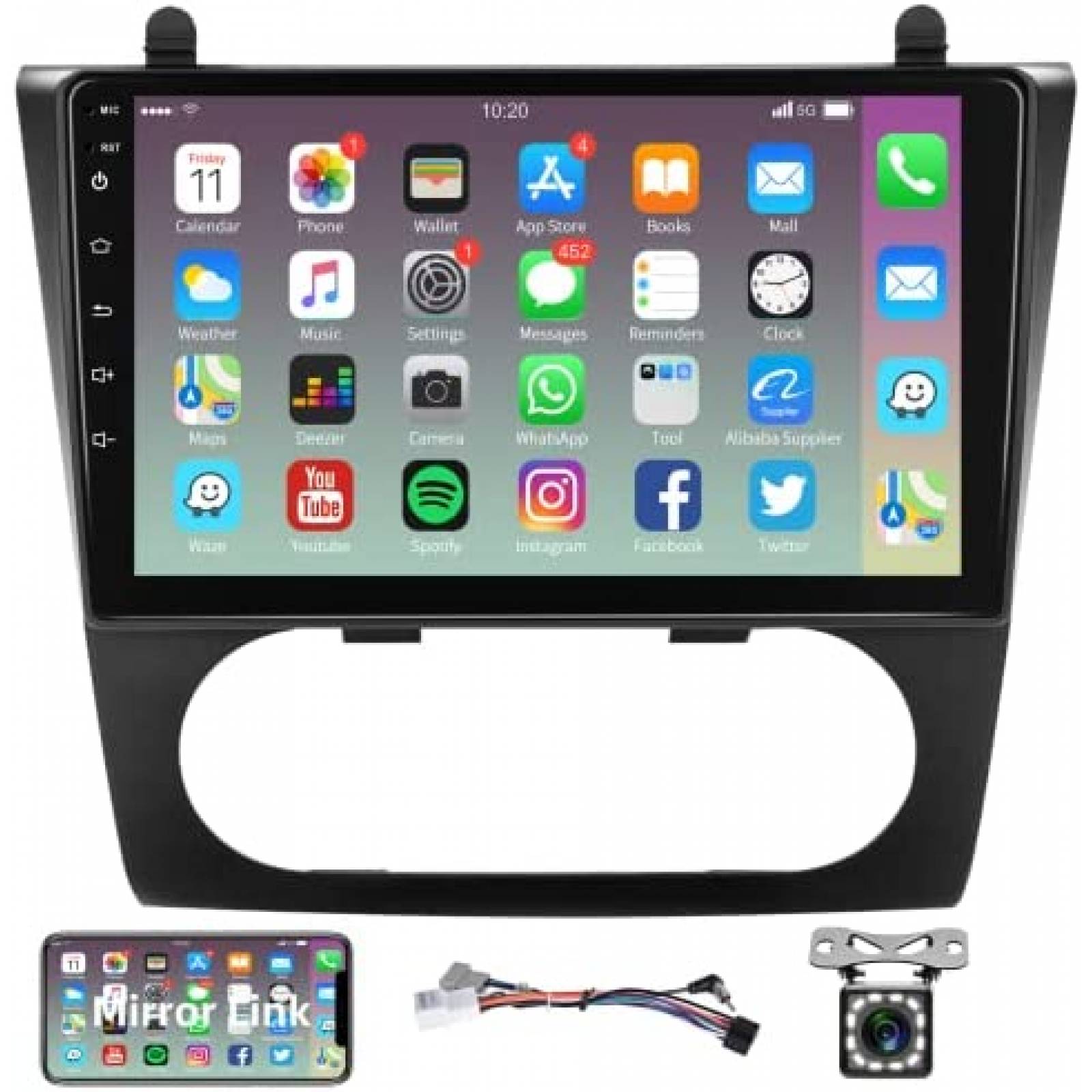 Estereo Para Auto PODOFO Para Nissan Altima 2008-2012 -Negro