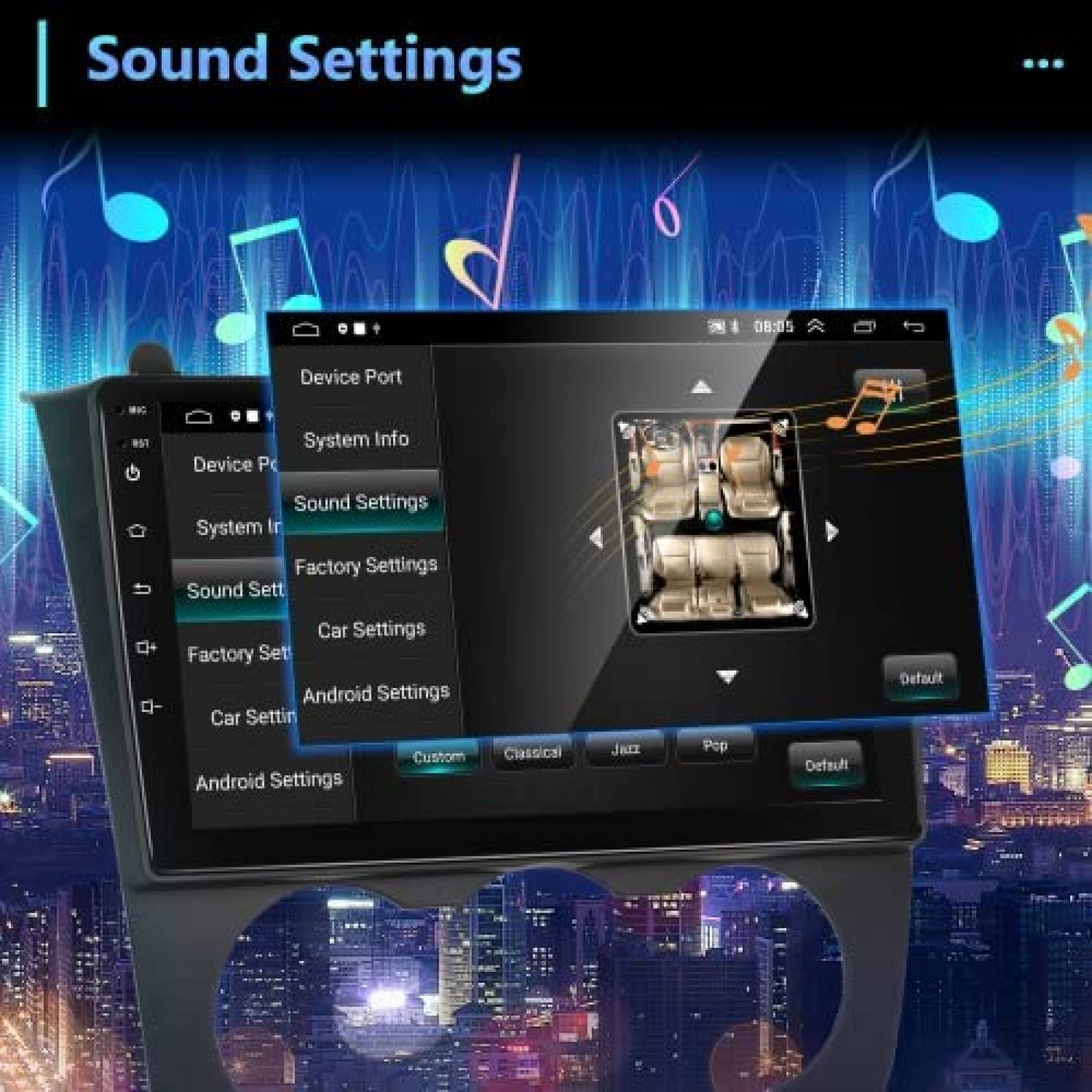 Estereo Para Auto PODOFO Para Nissan Altima 2008-2012 -Negro