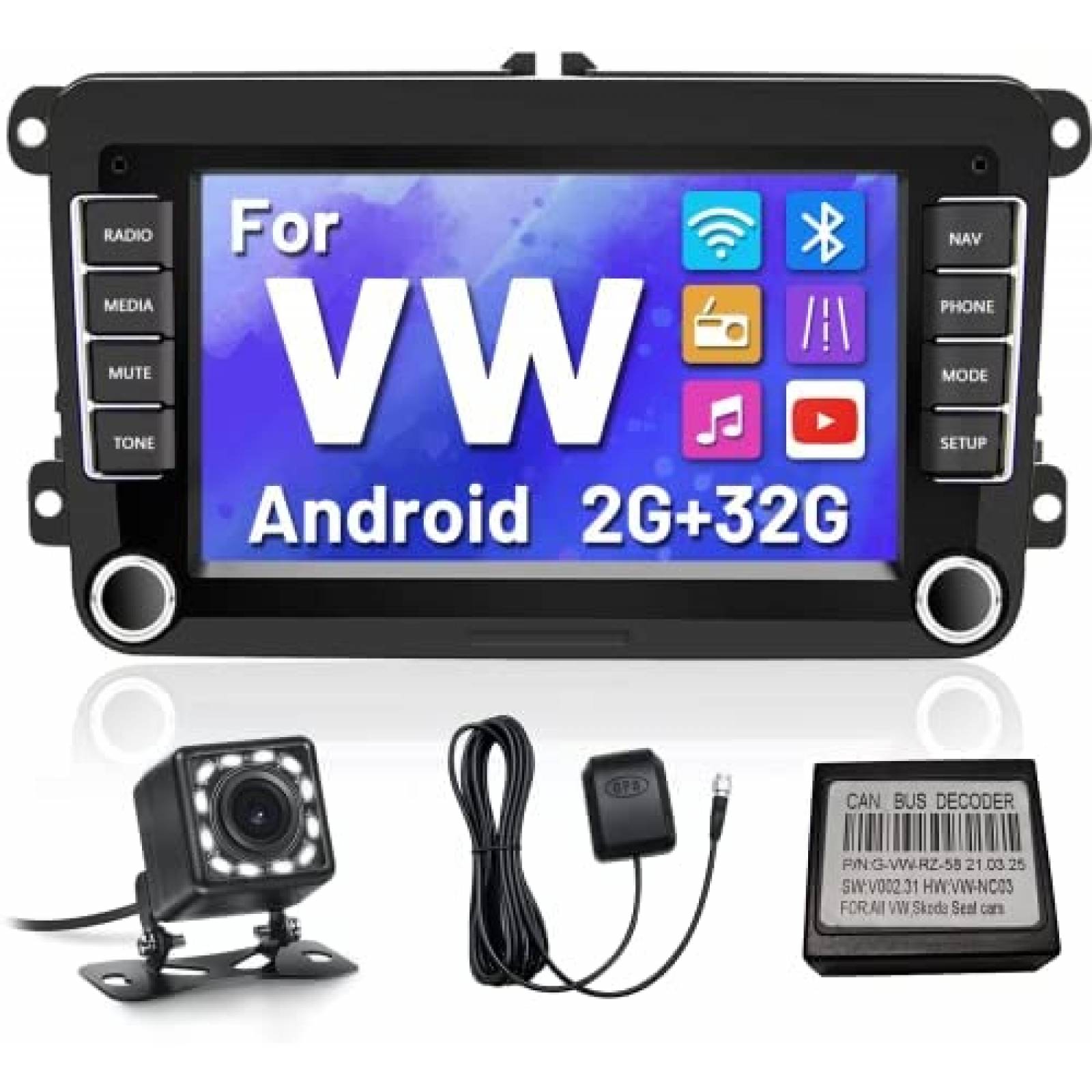 Estereo Para Auto Hikity Para VW Passat Golf Polo Jetta