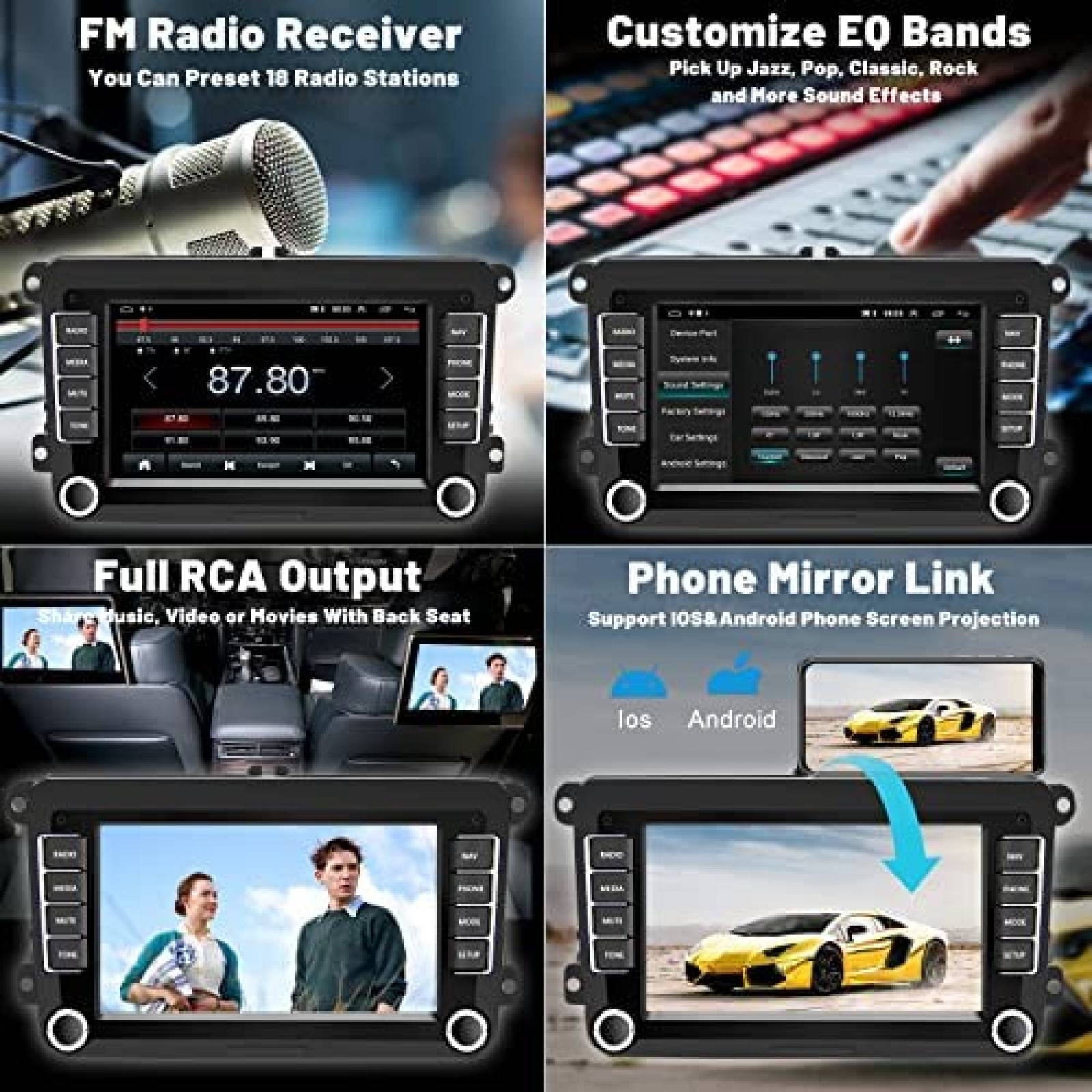 Estereo Para Auto Hikity Para VW Passat Golf Polo Jetta