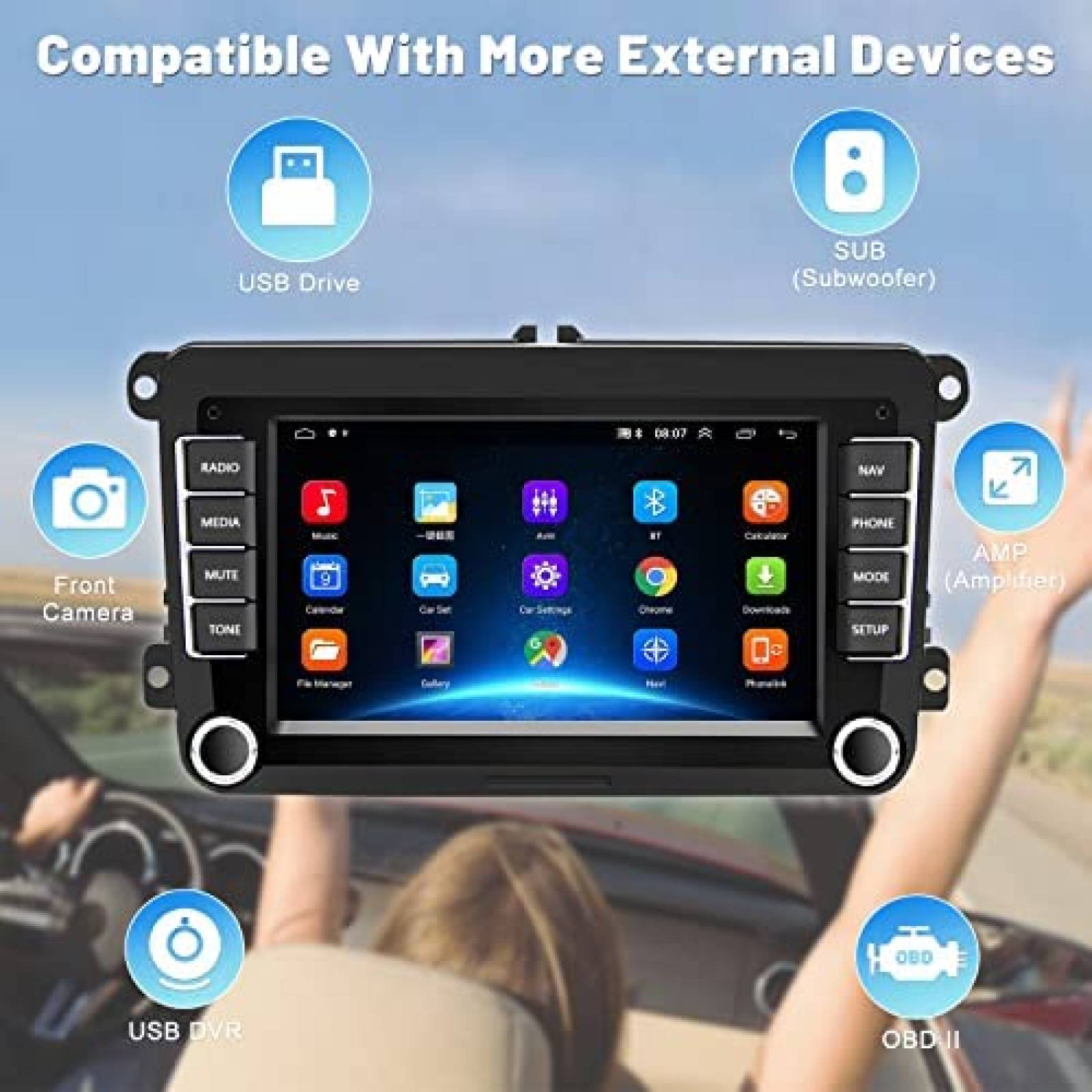 Estereo Para Auto Hikity Para VW Passat Golf Polo Jetta