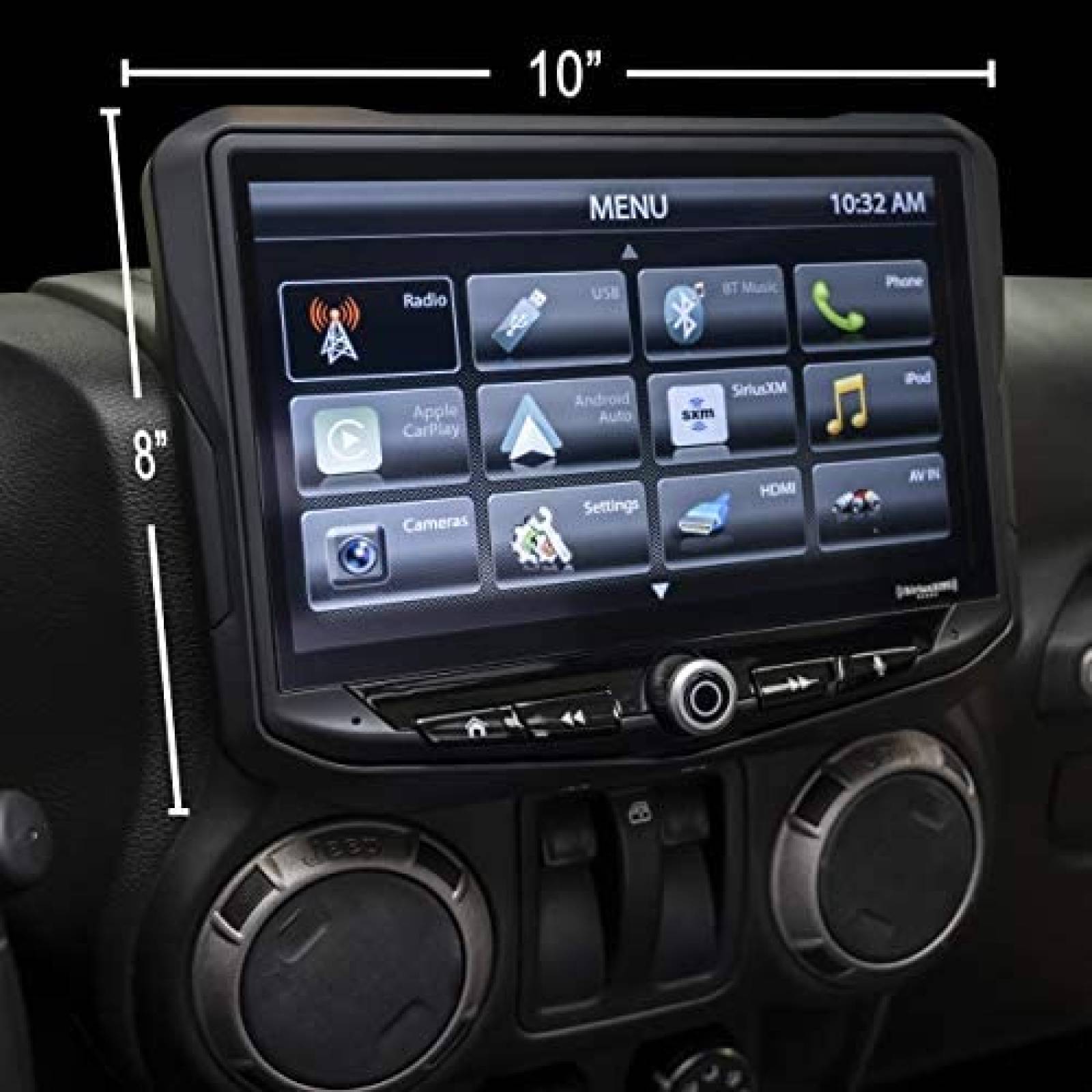 Estereo para Carro STINGER 10'' HD GPS Bluetooth USB -Negro