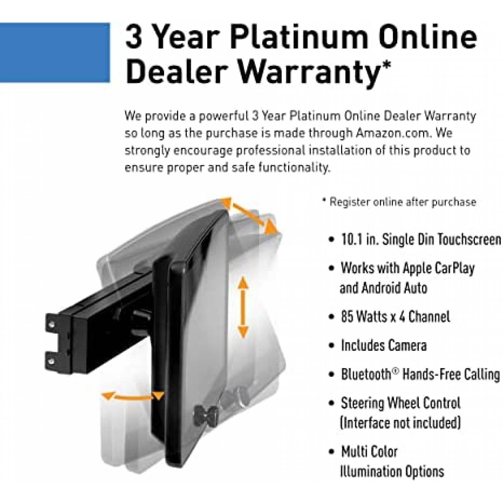 Estereo para Auto Planet Audio P100CPAC 10'' Gps con camara