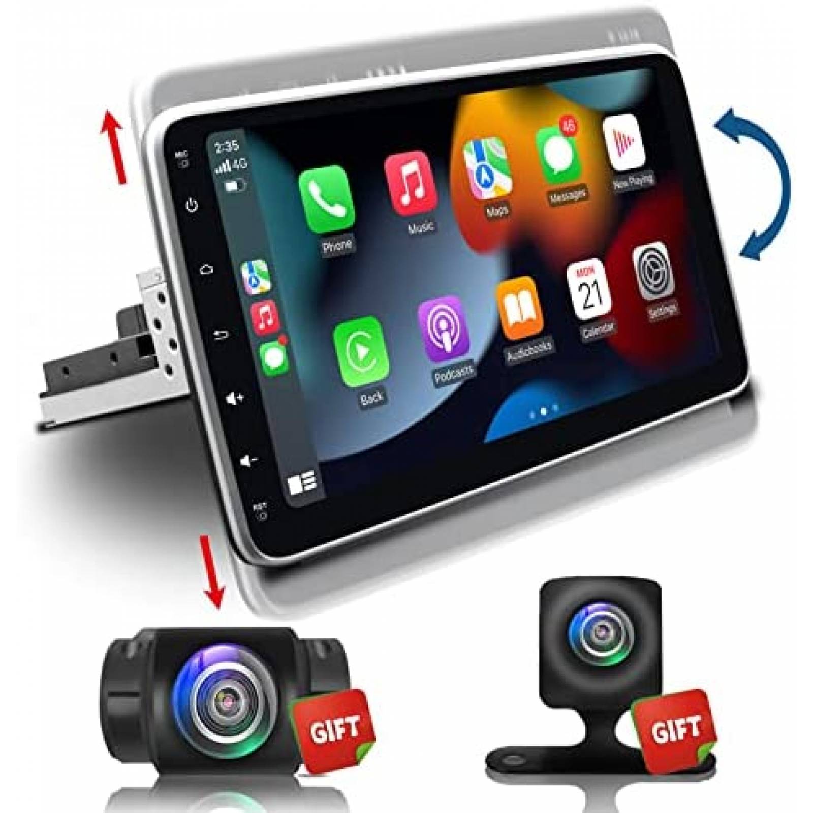 Estereo Auto Cogamichi 10'' Android Camara Frontal y Reversa