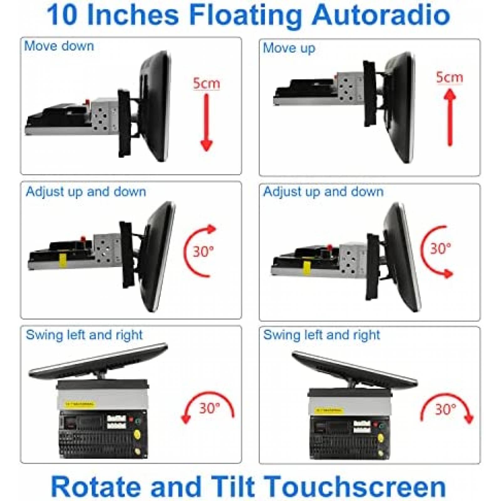 Estereo Auto Cogamichi 10'' Android Camara Frontal y Reversa
