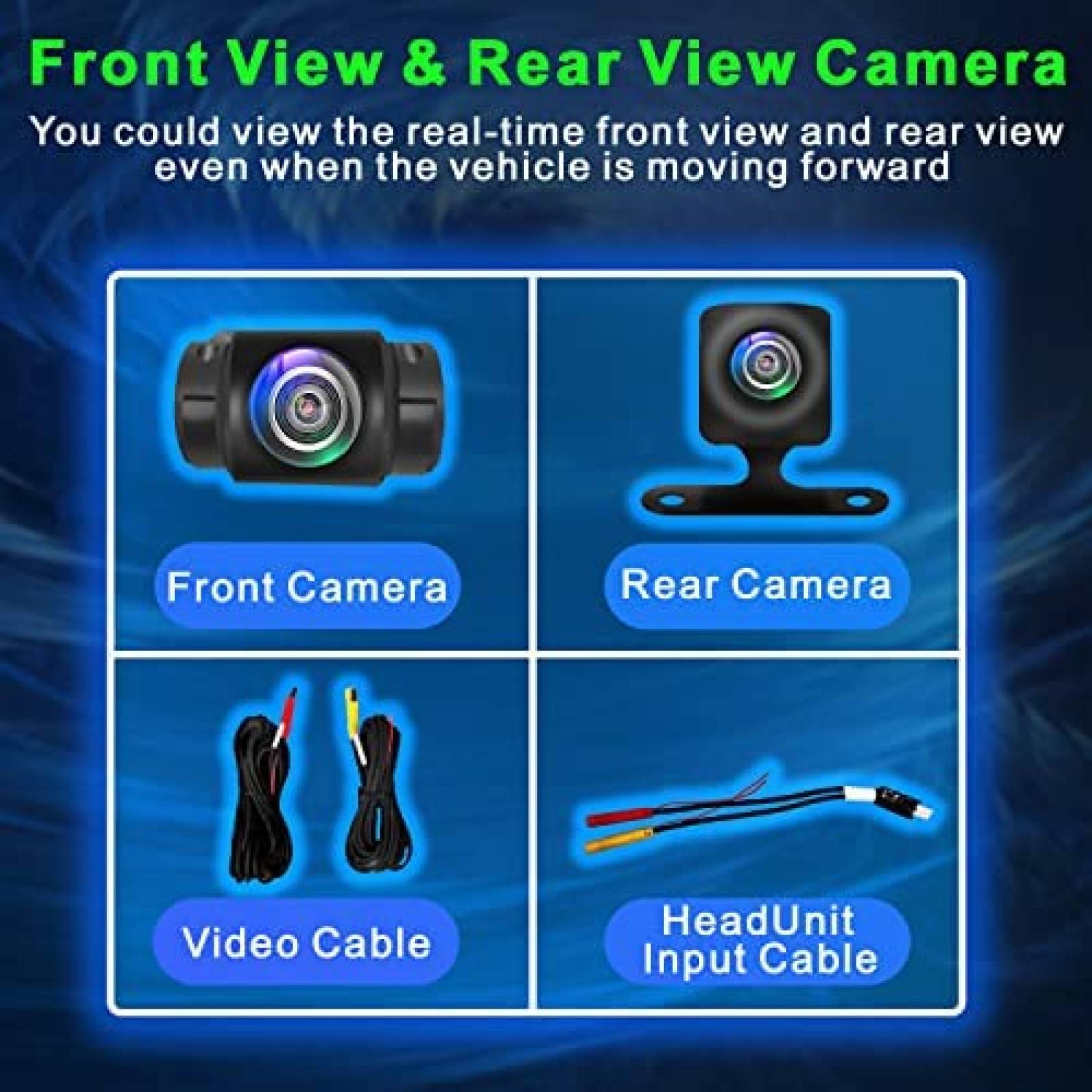 Estereo Auto Cogamichi 10'' Android Camara Frontal y Reversa