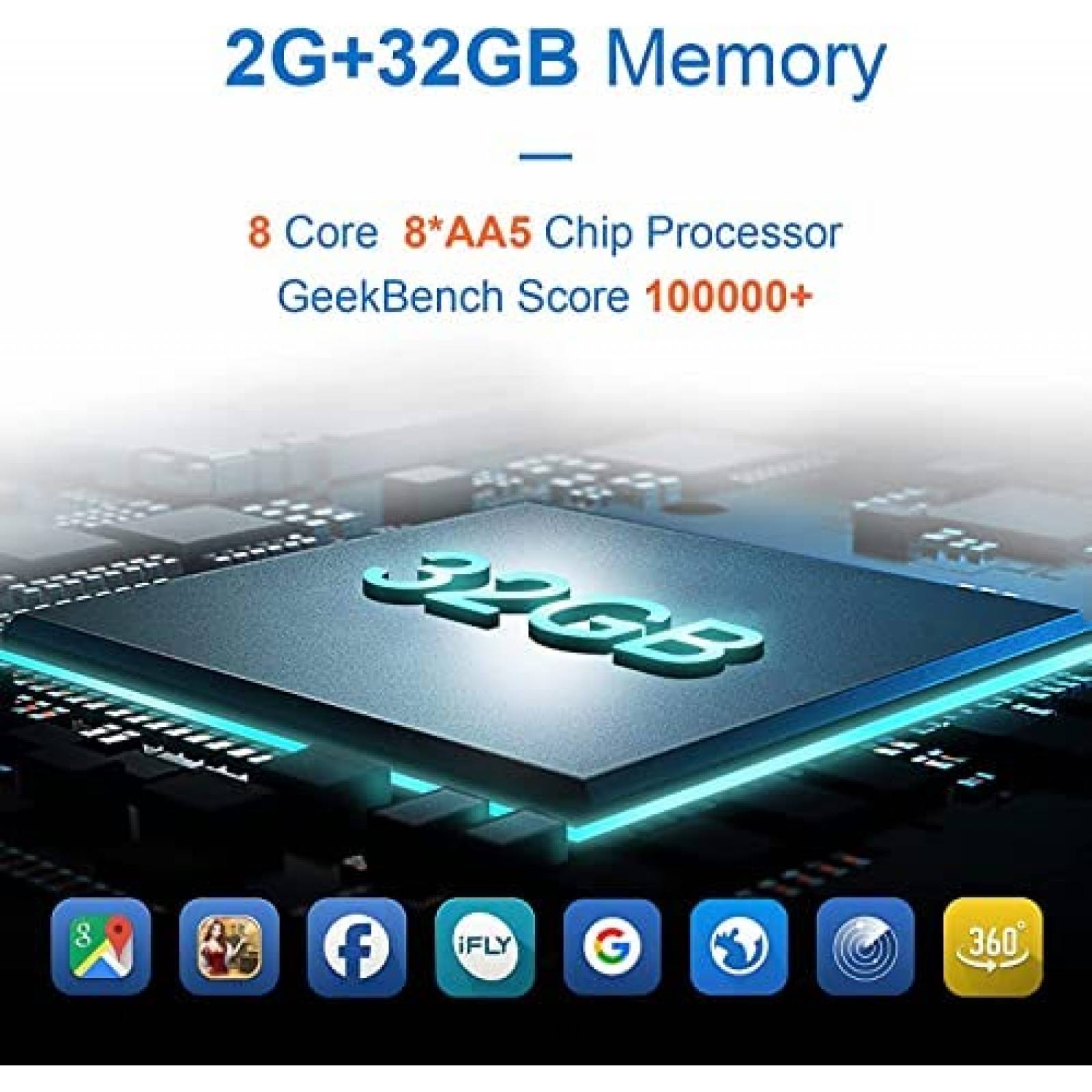 Estereo para Auto Woibugee 10'' QLED Tactil Carplay -Negro