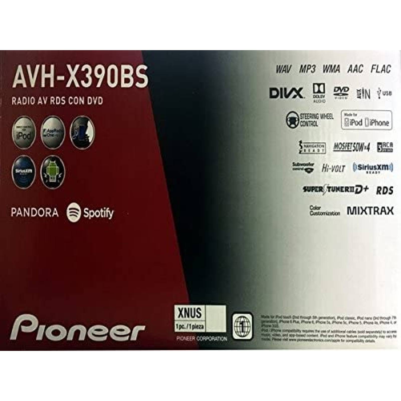 Estereo De Coche PIONEER Doble Din Bluetooth 6.2 Pulgadas