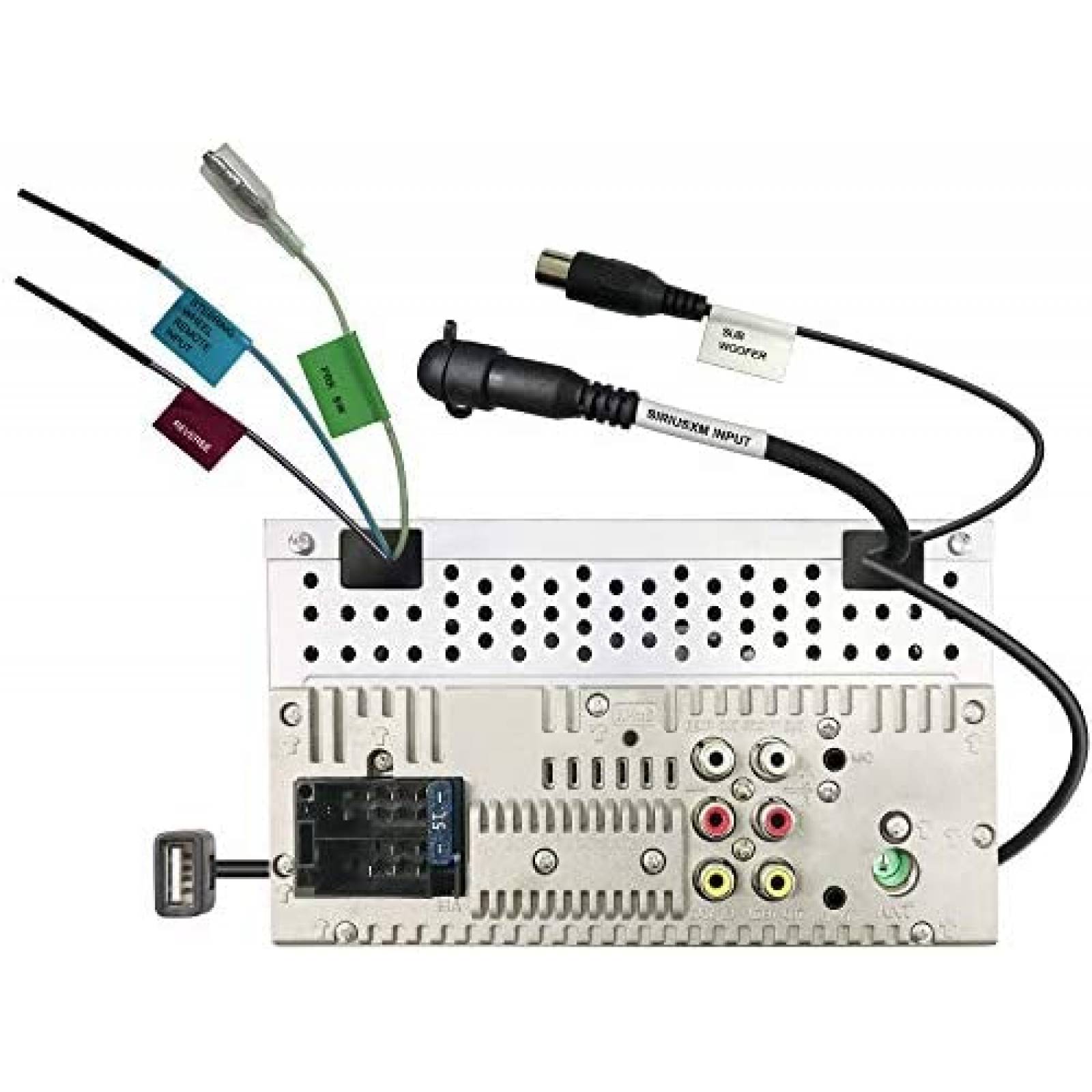 Estereo De Coche JVC Doble Din Bluetooth 6.8 Pulgadas -Negro