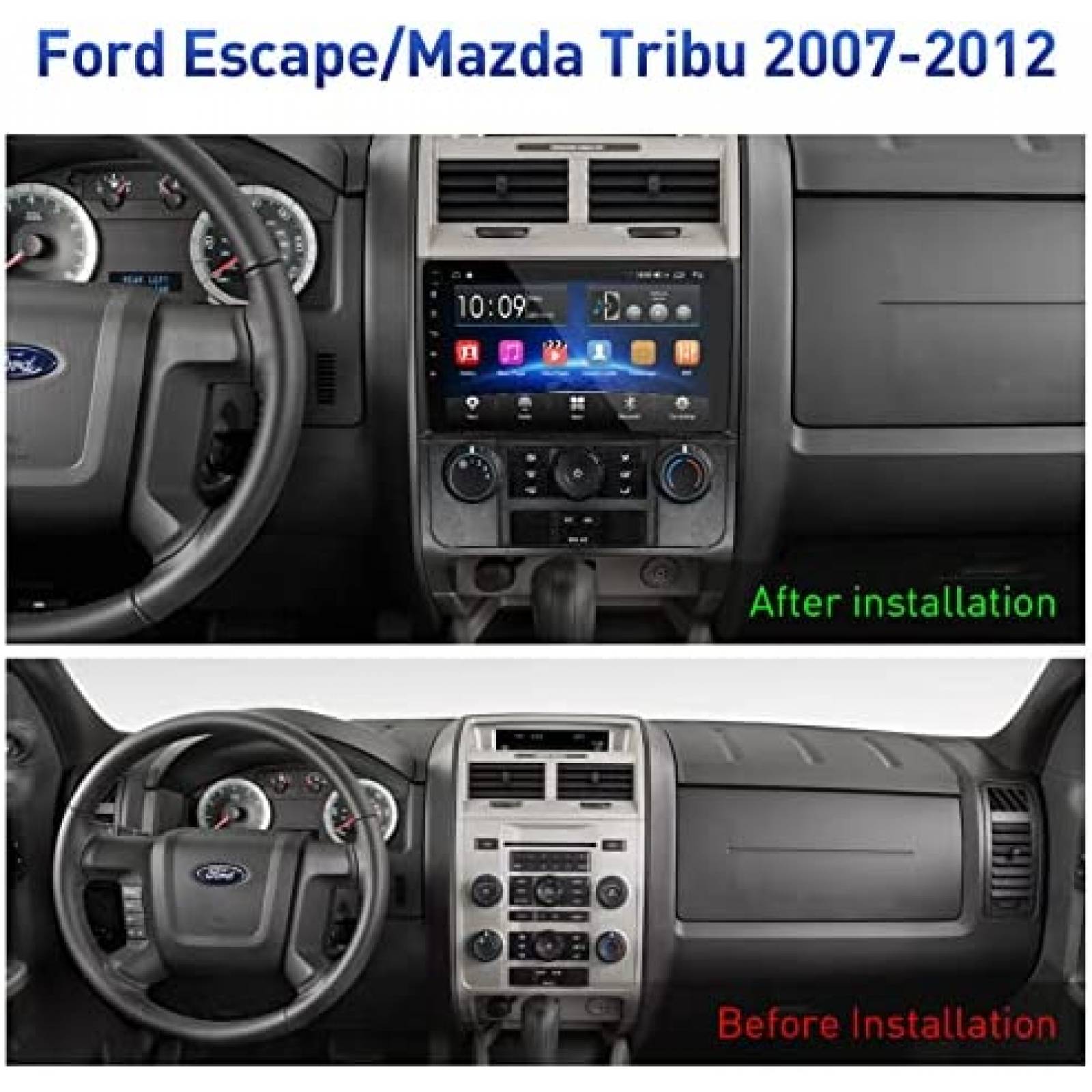 Estereo Auto YULU Android 10 9'' Touch + Camara -Negro