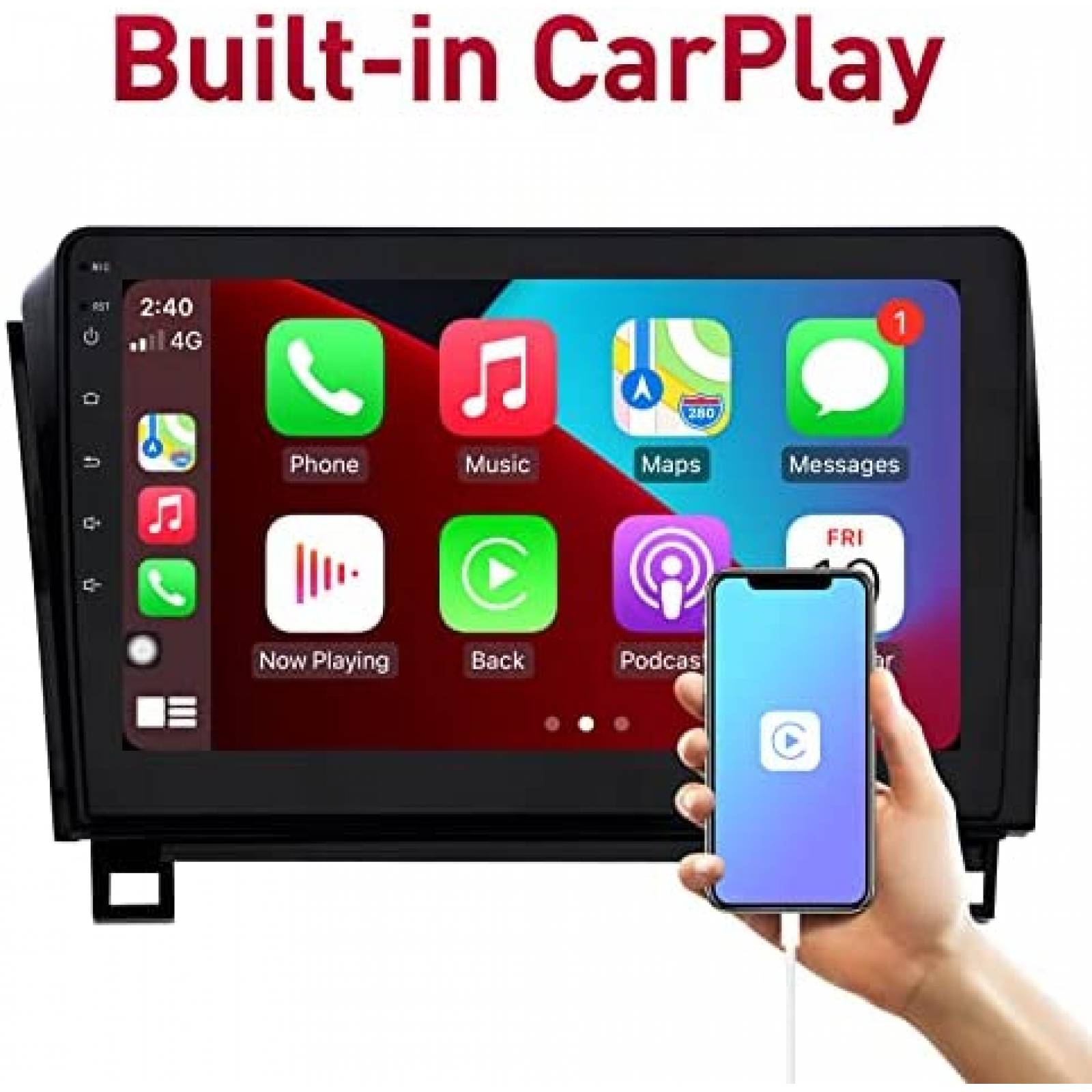 Estereo Auto YULU 10'' Tundra 2007 2013 Sequoia 2008 2018