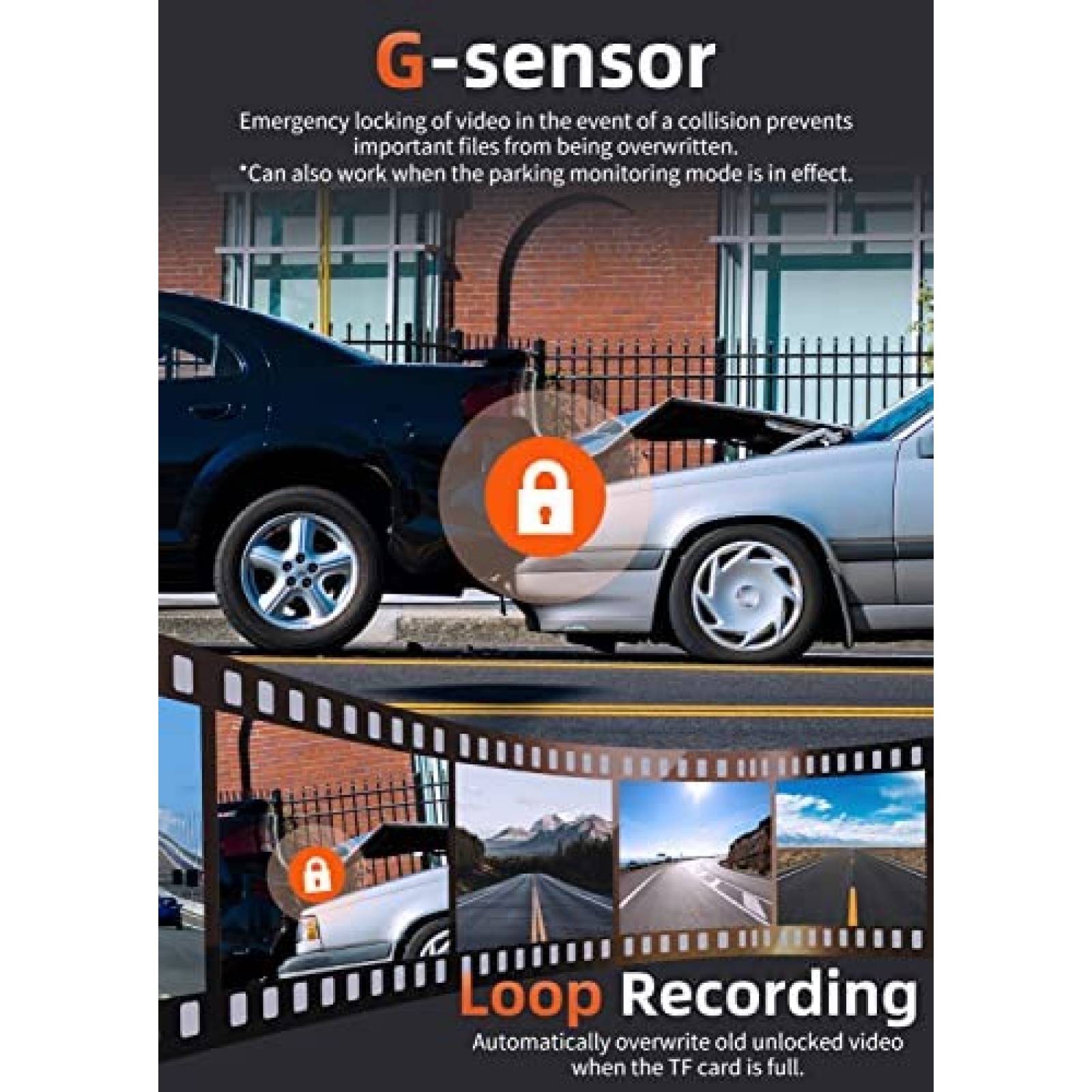Retrovisor 2 Camaras WOLFBOX G900 12'' Touch GPS Sensor -N