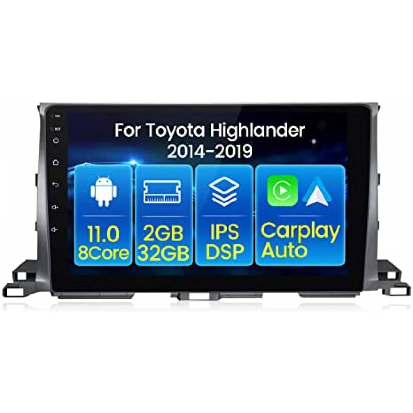 Estereo Auto Fellostar 10'' Highlander 2014 - 2019 Wifi GPS