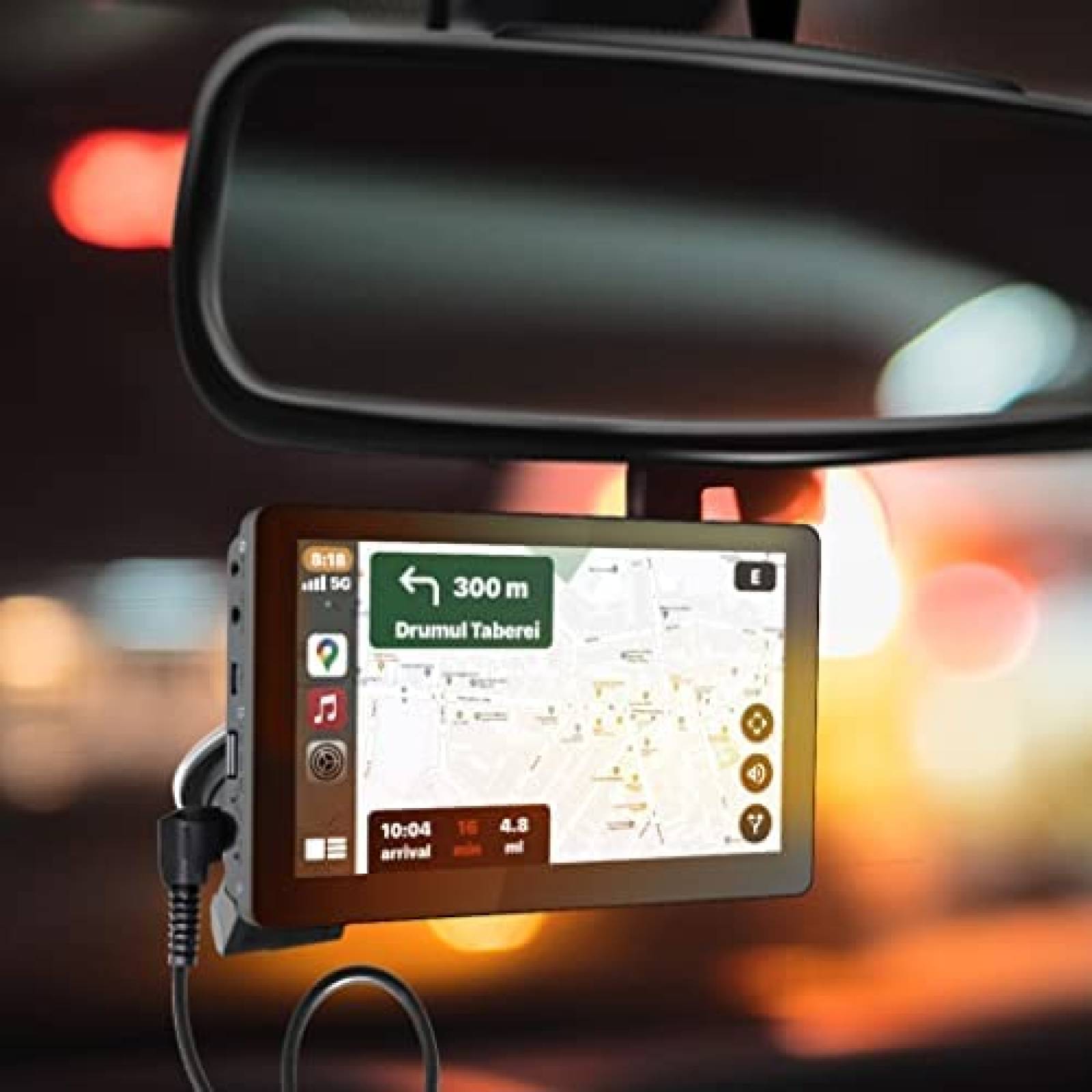 Pantalla Portatil Auto Car&Driver 7'' Touch Bluetooth +Cable