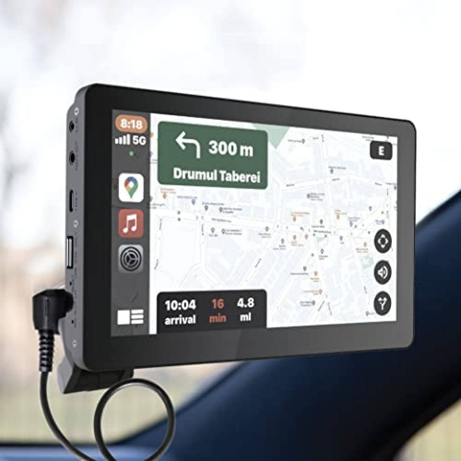 Pantalla Portatil Auto Car&Driver 7'' Touch Bluetooth +Cable