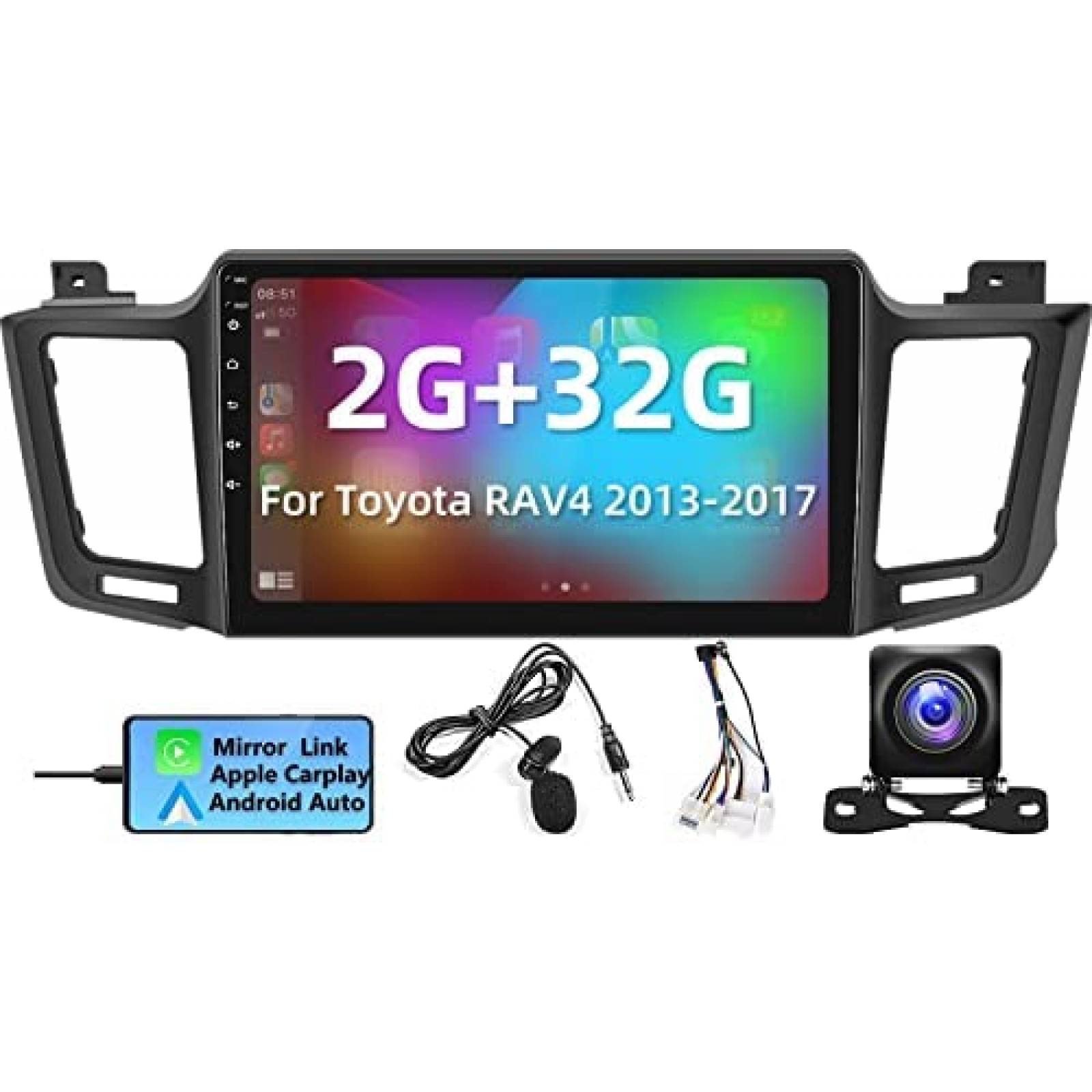 Estereo Auto Hodozzy 10'' RAV4 2013 2018 con Camara Reversa