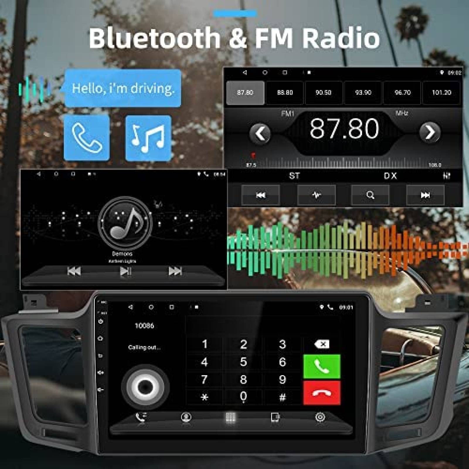 Estereo Auto Hodozzy 10'' RAV4 2013 2018 con Camara Reversa