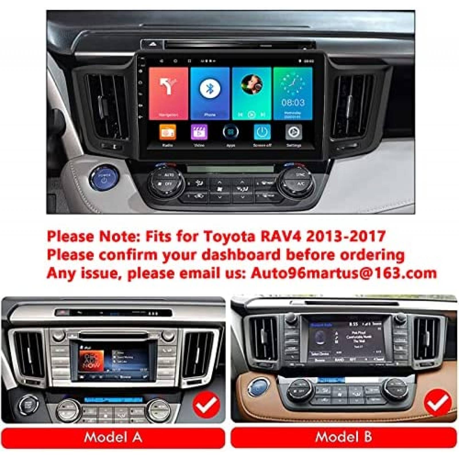 Estereo Auto Hodozzy 10'' RAV4 2013 2018 con Camara Reversa