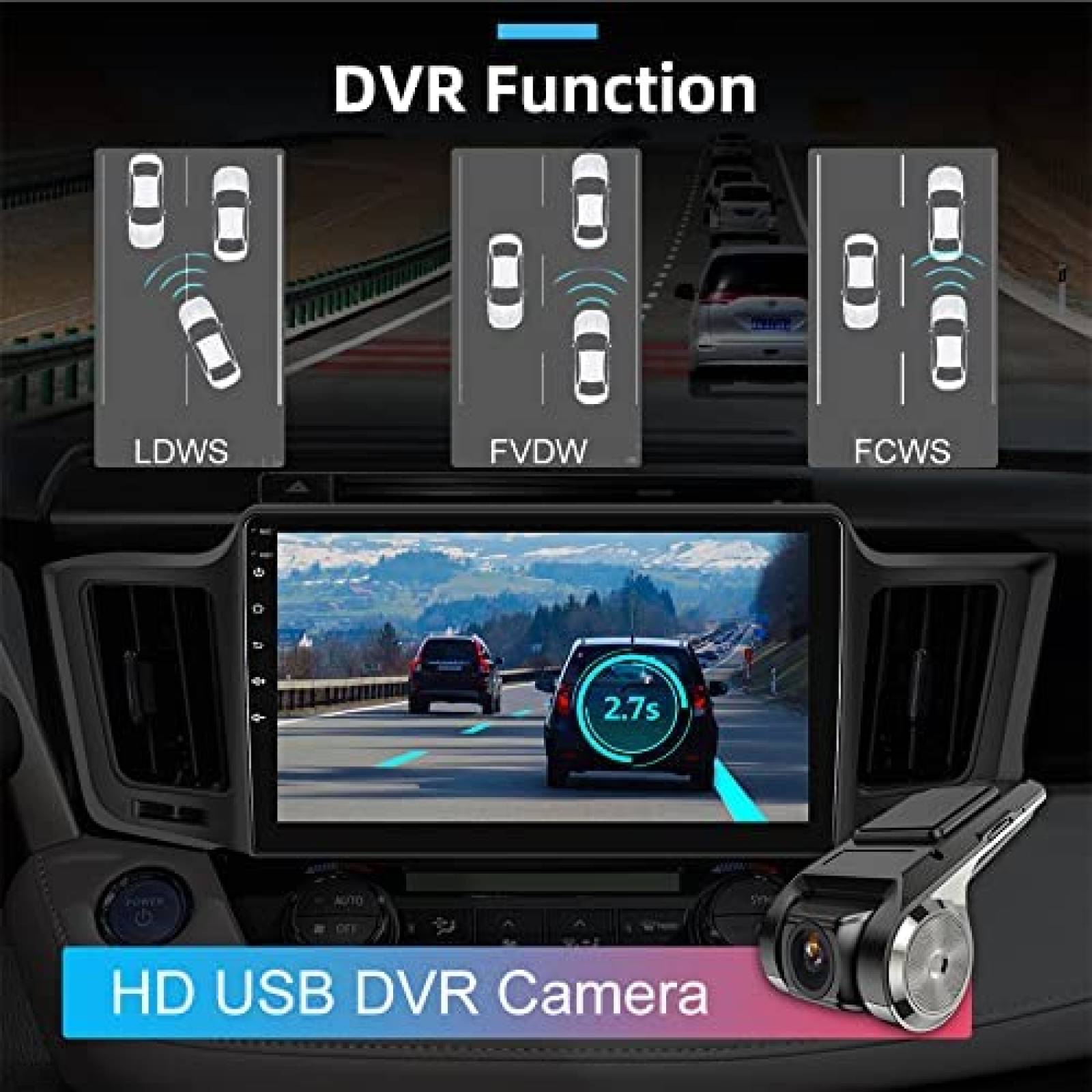 Estereo Auto Hodozzy 10'' RAV4 2013 2018 con Camara Reversa