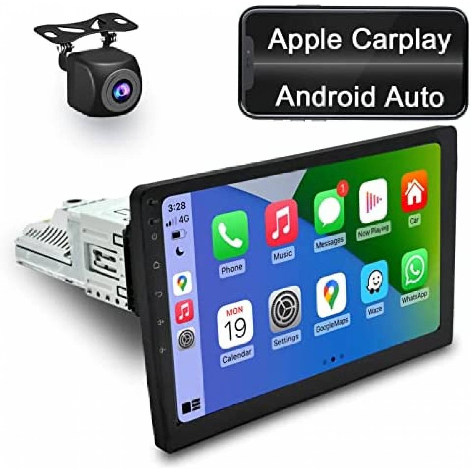 Estereo para Auto LEROAADZ 10" Tactil con Camara Trasera