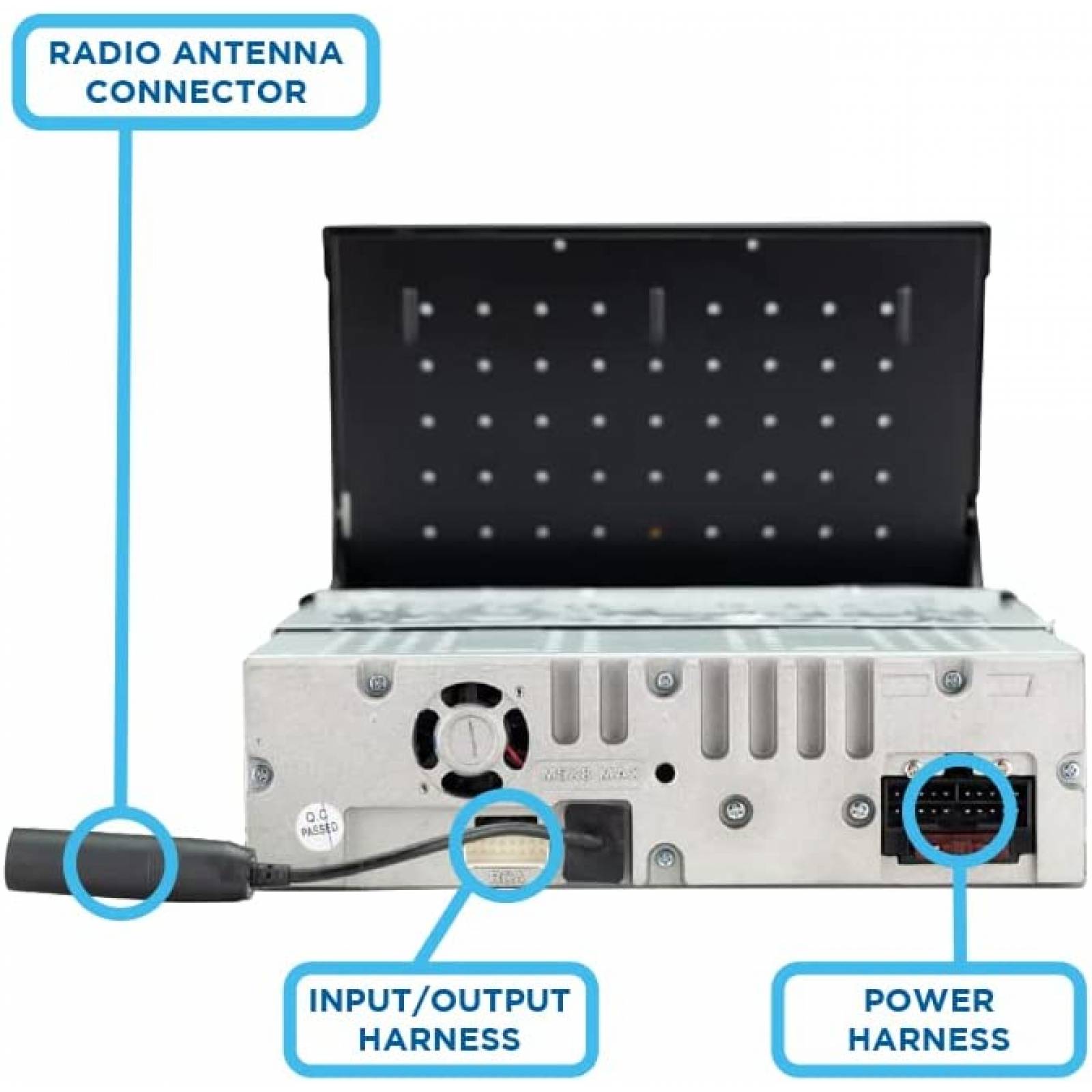 Estereo De Coche JENSEN Un Din Bluetooth 7 Pulgadas -Negro