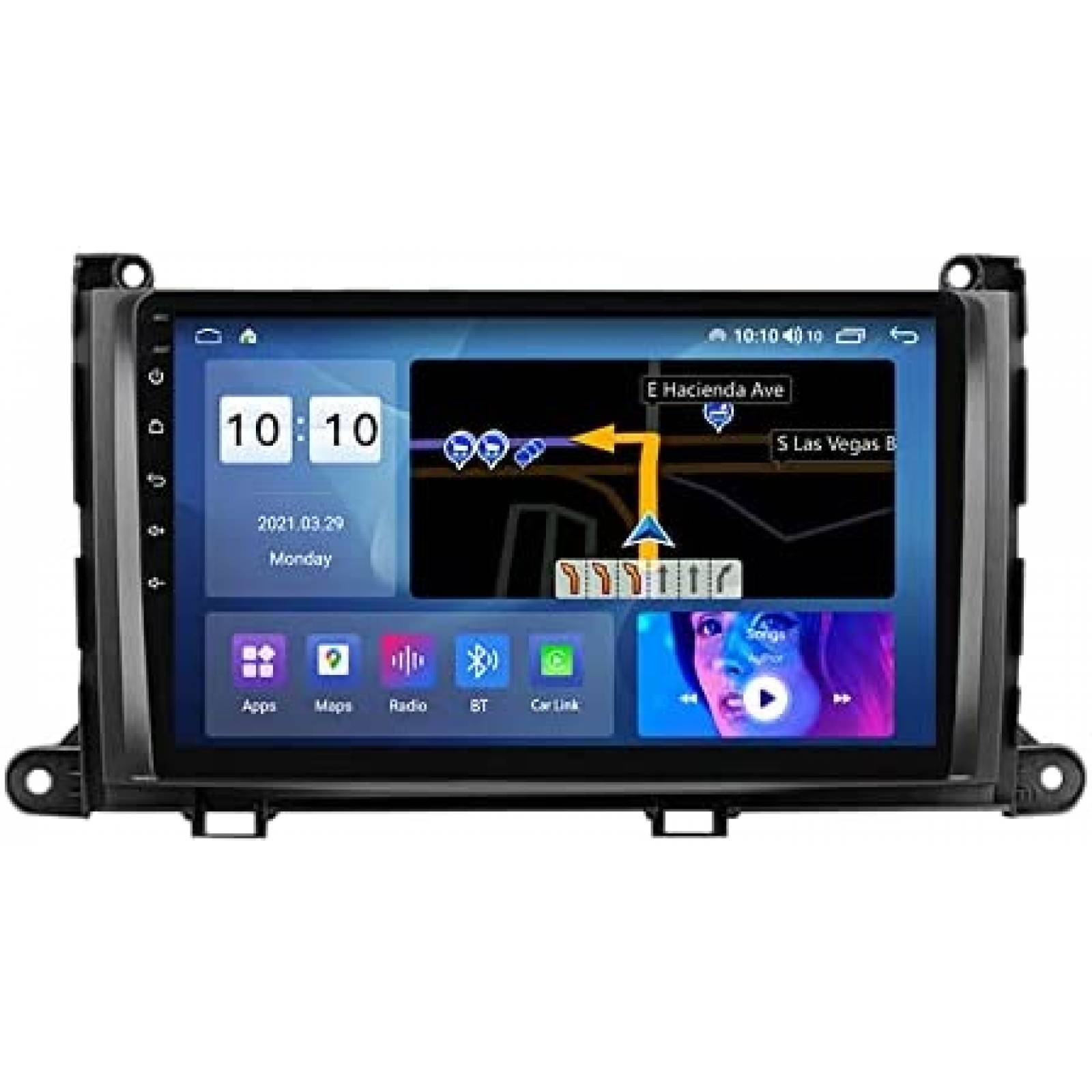 Estereo para Auto Biorunn Navegacion GPS para Toyota Sienna