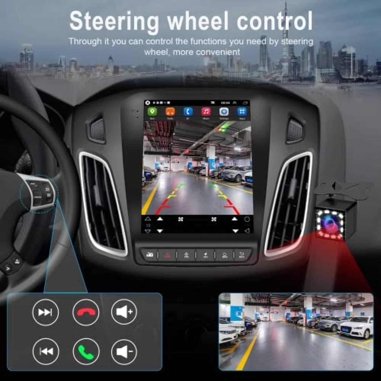 Estereo para Auto Roinvou Tactil GPS para Ford Focus 2012 13