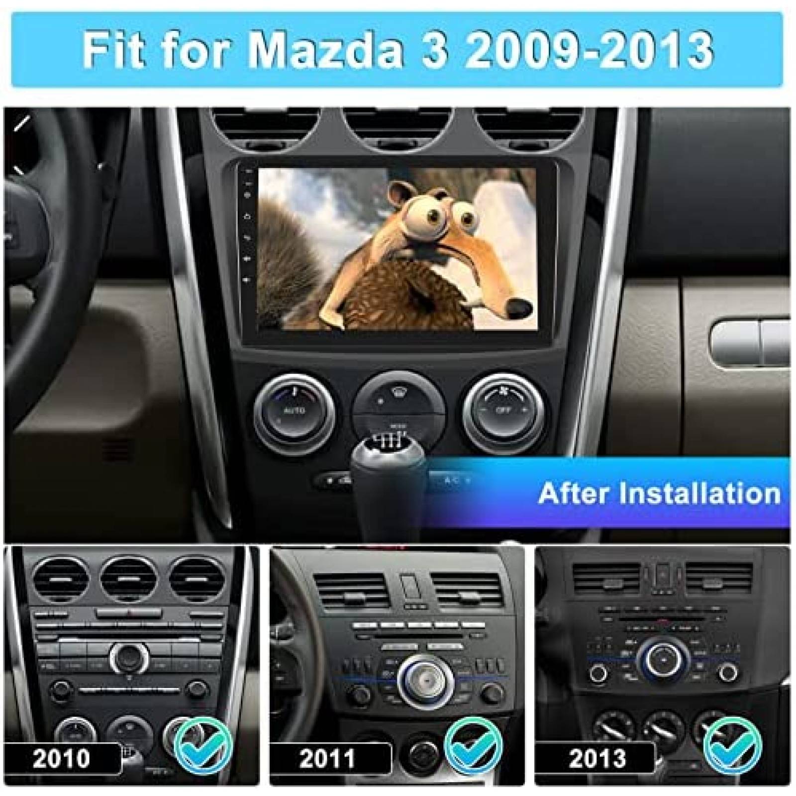 Estereo tactil para Auto CAMECHO 9'' Gps Mazda 6 2007-2012