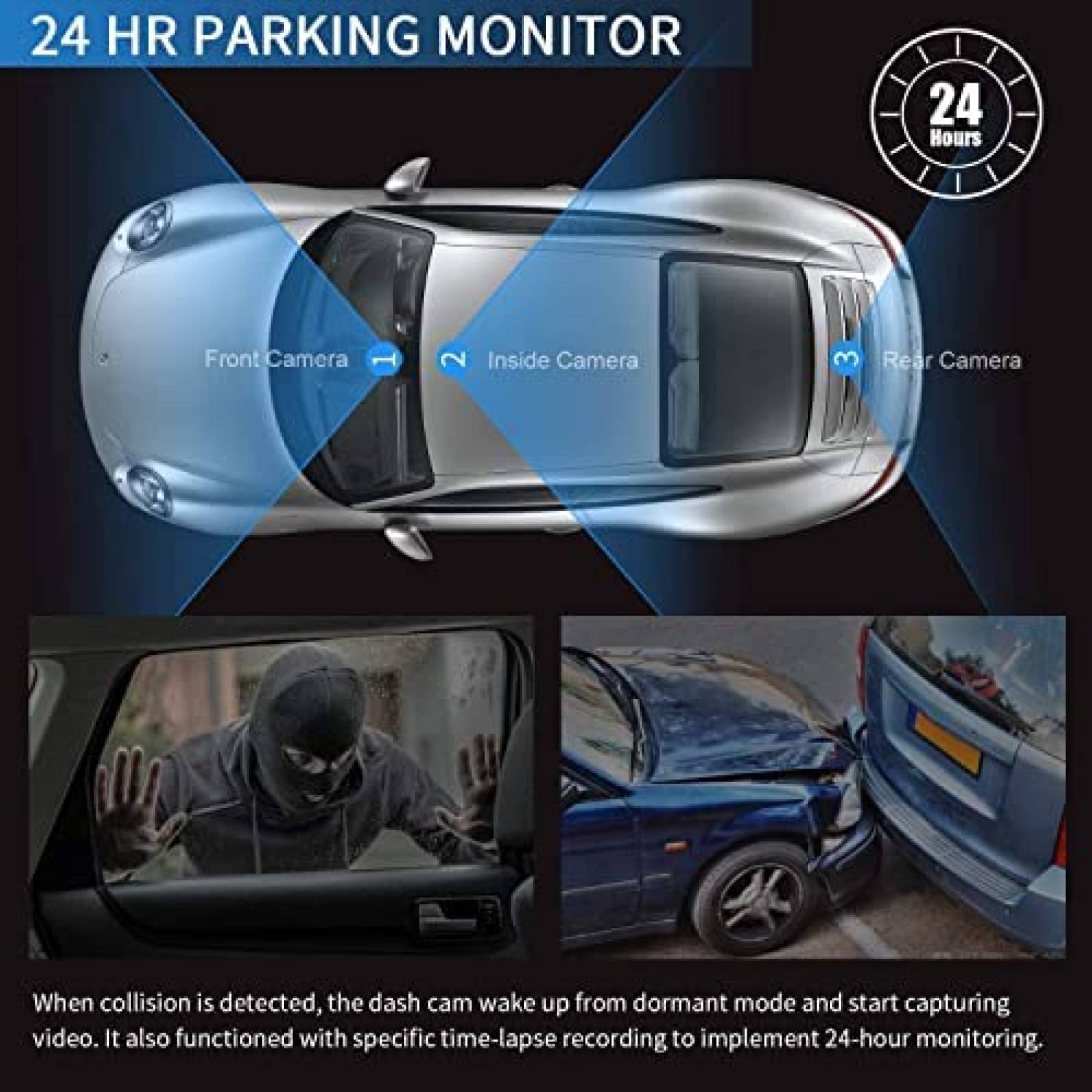 Retrovisor 3 Camaras PRUVEEO J30 12'' Touch GPS + Sensor -N