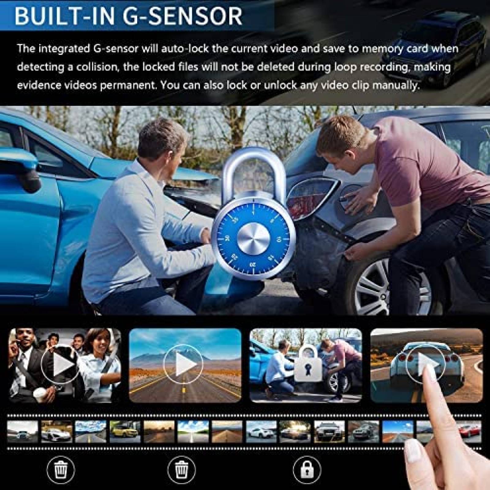 Retrovisor 3 Camaras PRUVEEO J30 12'' Touch GPS + Sensor -N