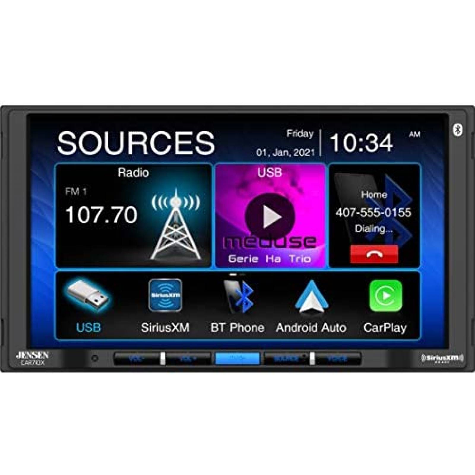 Estereo para Auto Jensen CAR710X 7" Tactil LCD Bluetooth