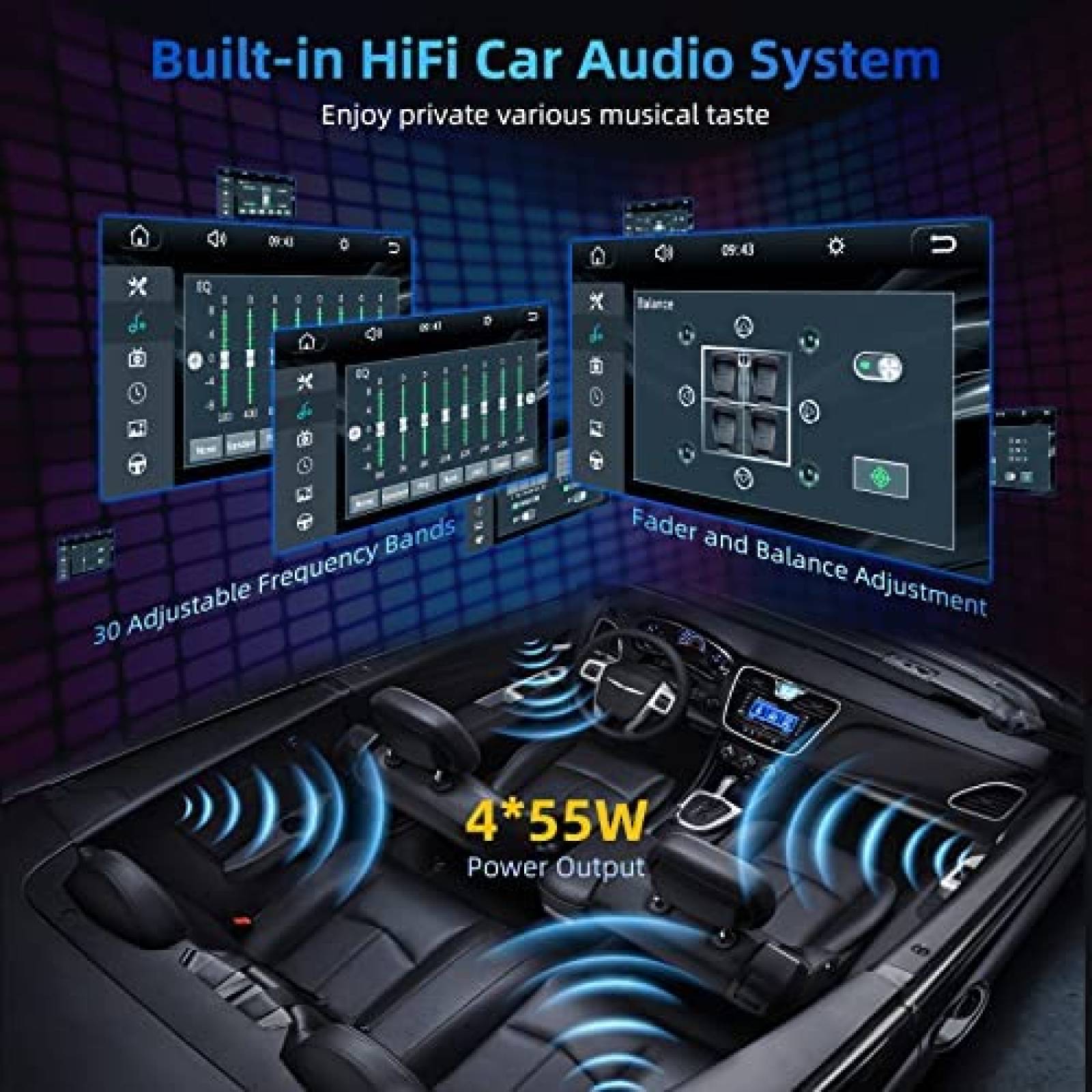 Estereo De Coche Adapter-Universe Doble Din Bluetooth 7''