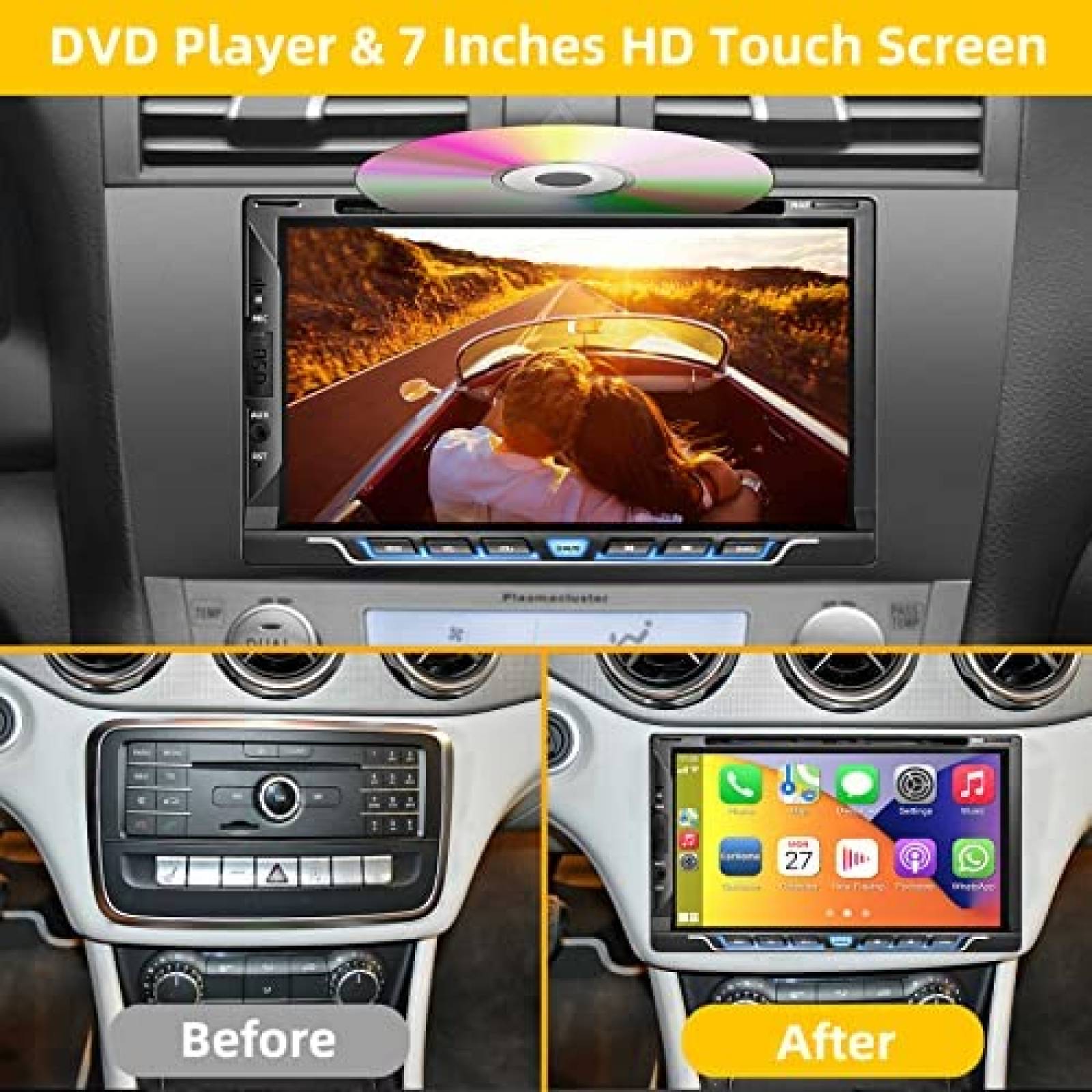 Estereo De Coche Inexaccessories Doble Din Bluetooth 7''