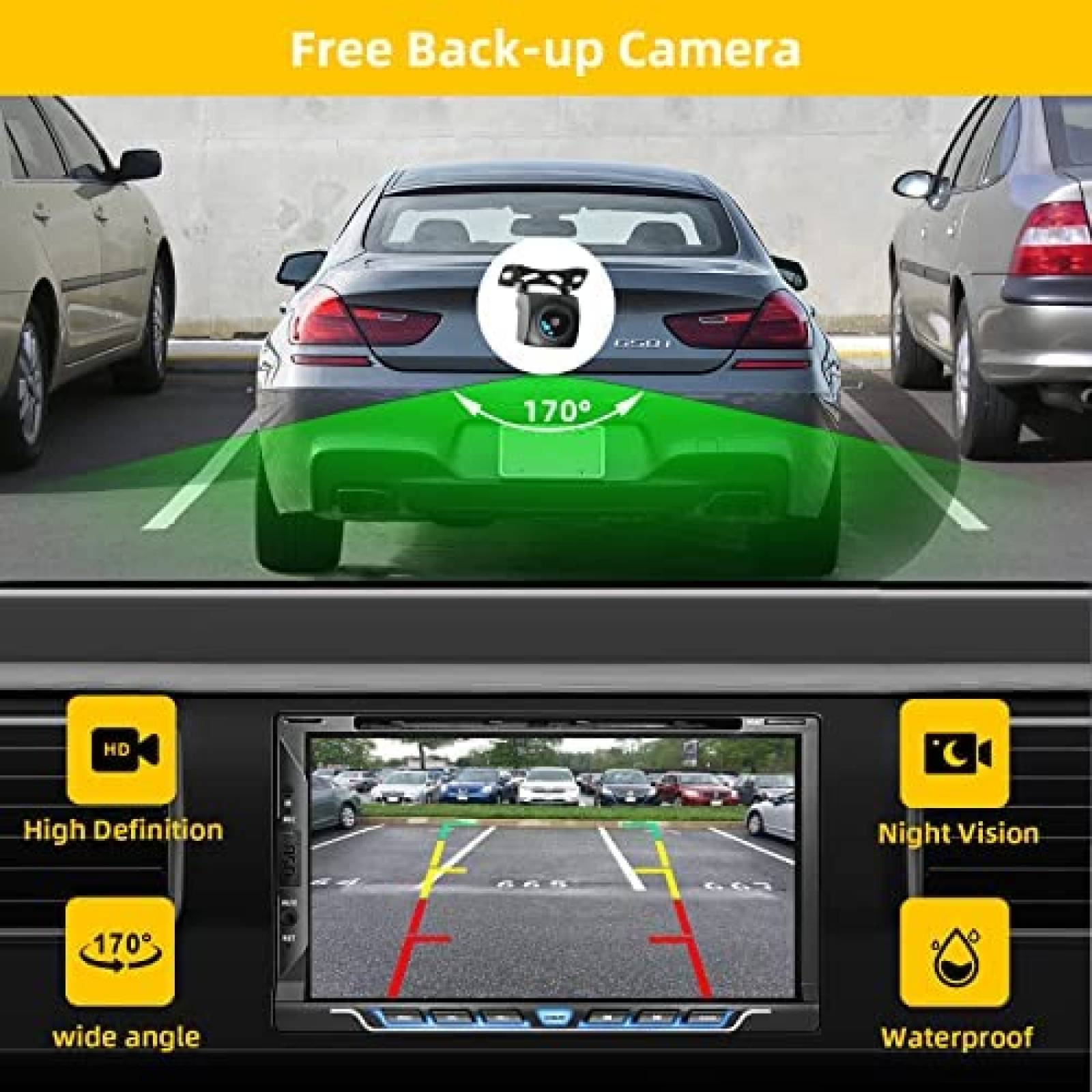 Estereo De Coche Inexaccessories Doble Din Bluetooth 7''