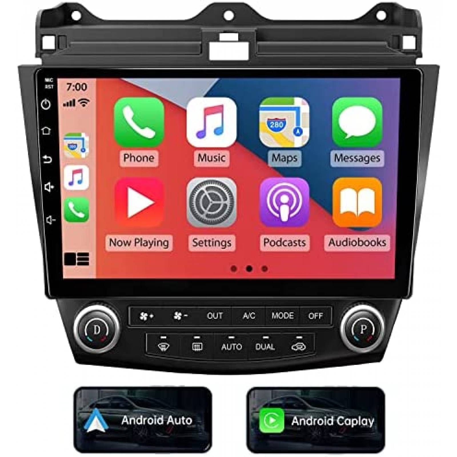Estereo tactil Auto Fortdows 10.1'' Honda Accord 7th 2003-07