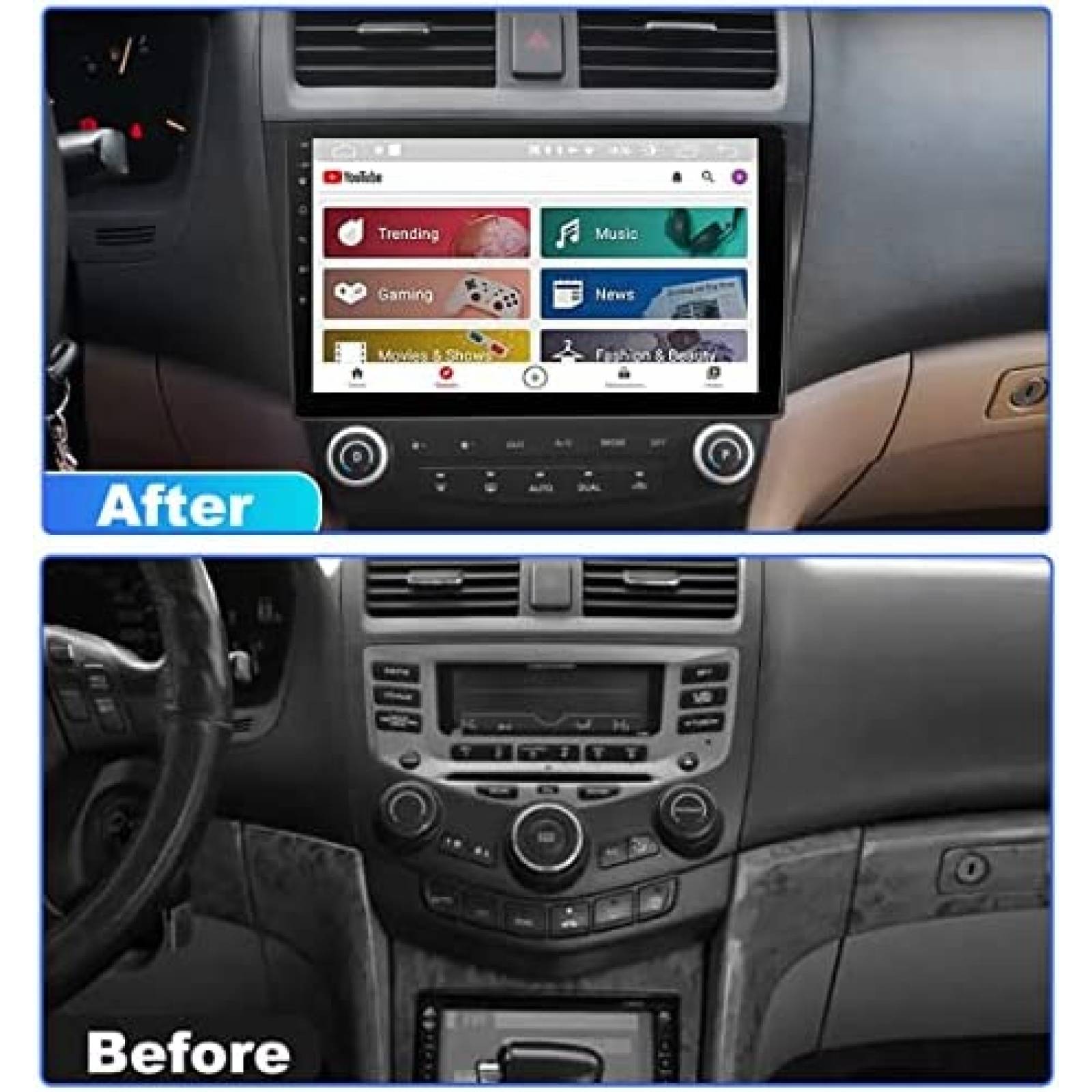 Estereo tactil Auto Fortdows 10.1'' Honda Accord 7th 2003-07