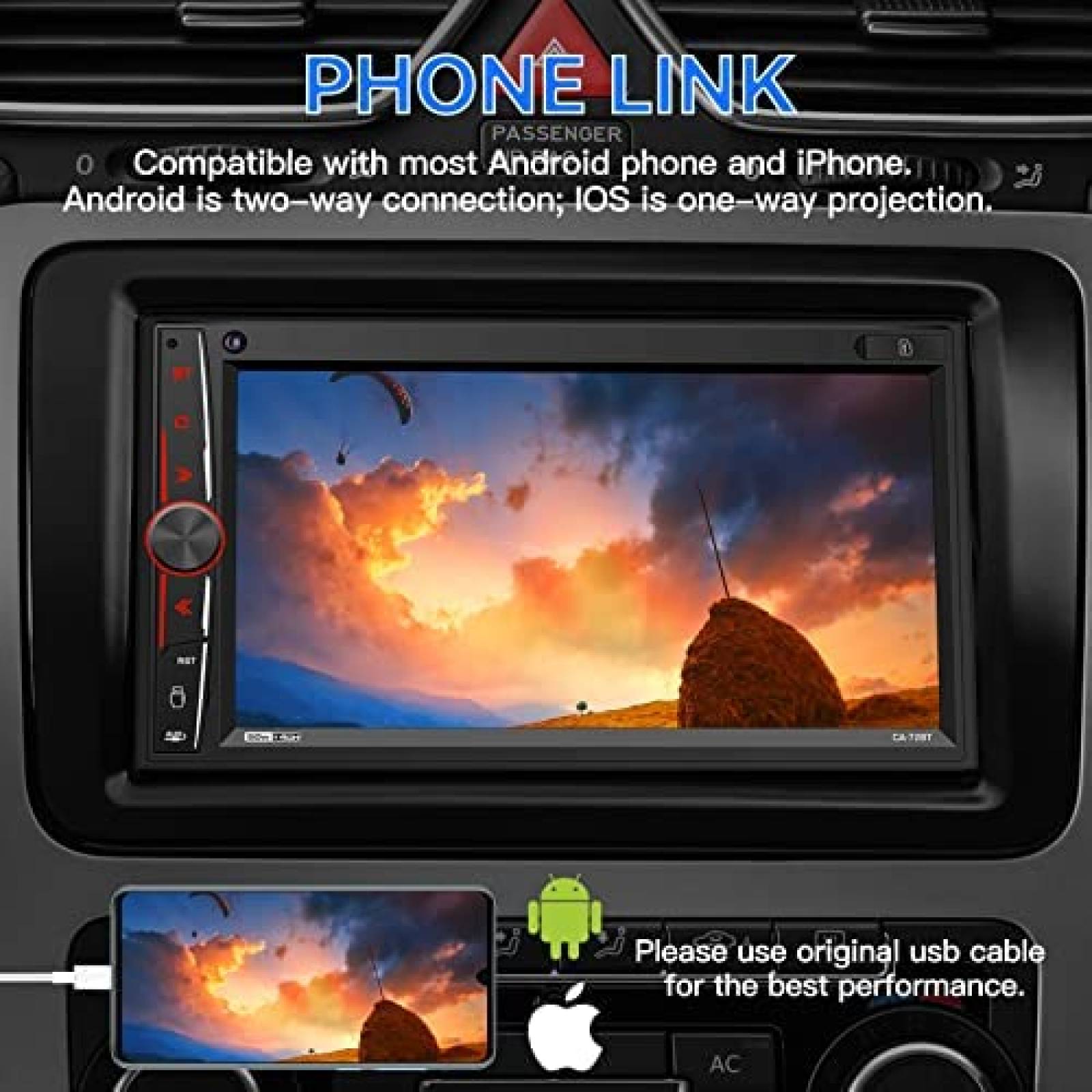 Estereo De Coche Stiflix Doble Din Bluetooth 7 Pulgadas