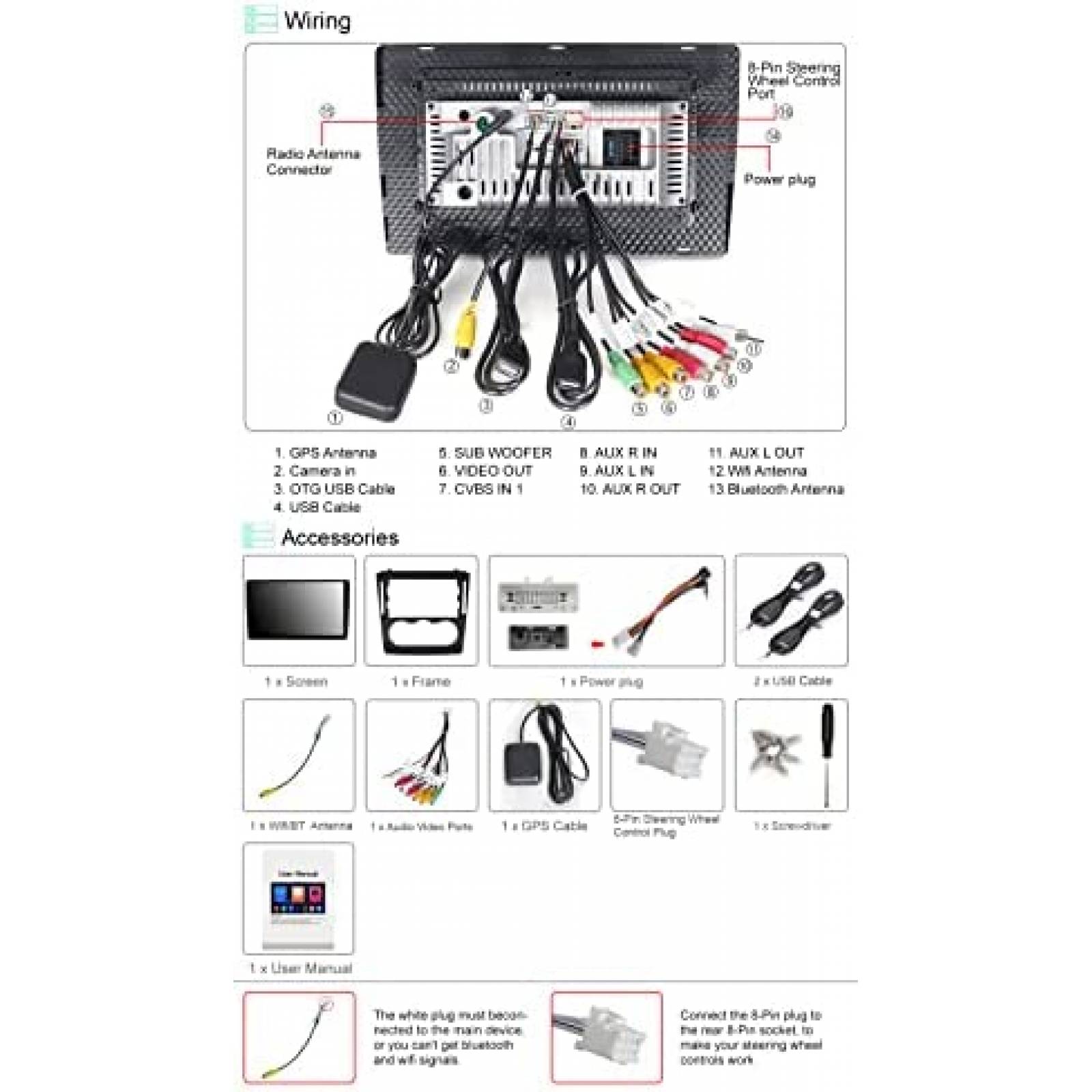 Estereo Auto Asure para Nissan Altima 2007-2012 9 pulg Negro