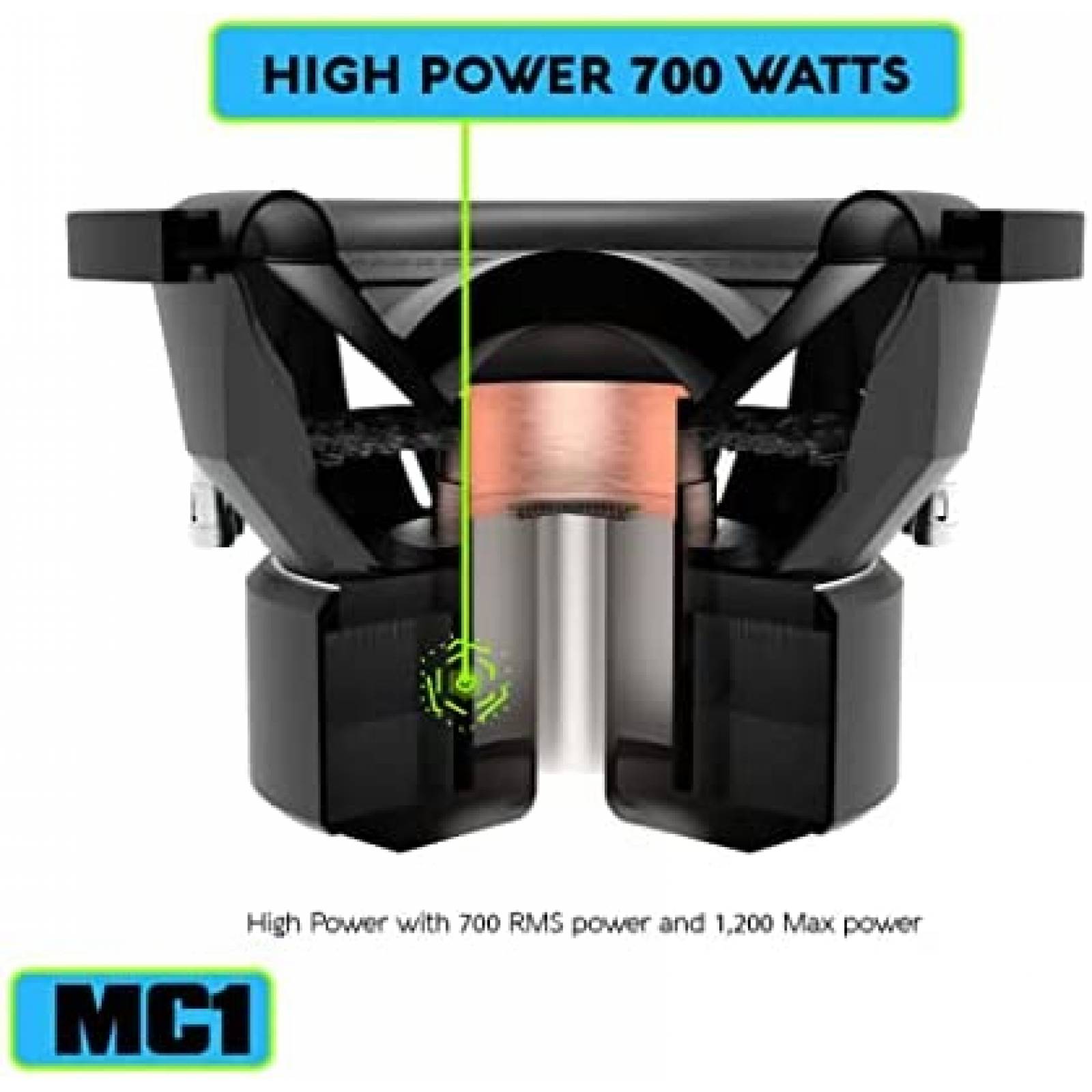 Bocina para Carro STINGER MC Series 10" Subwoofer Dual 700W