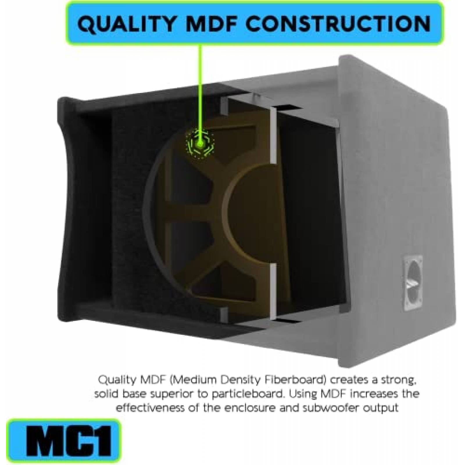 Bocina para Carro STINGER MC Series 10" Subwoofer Dual 700W