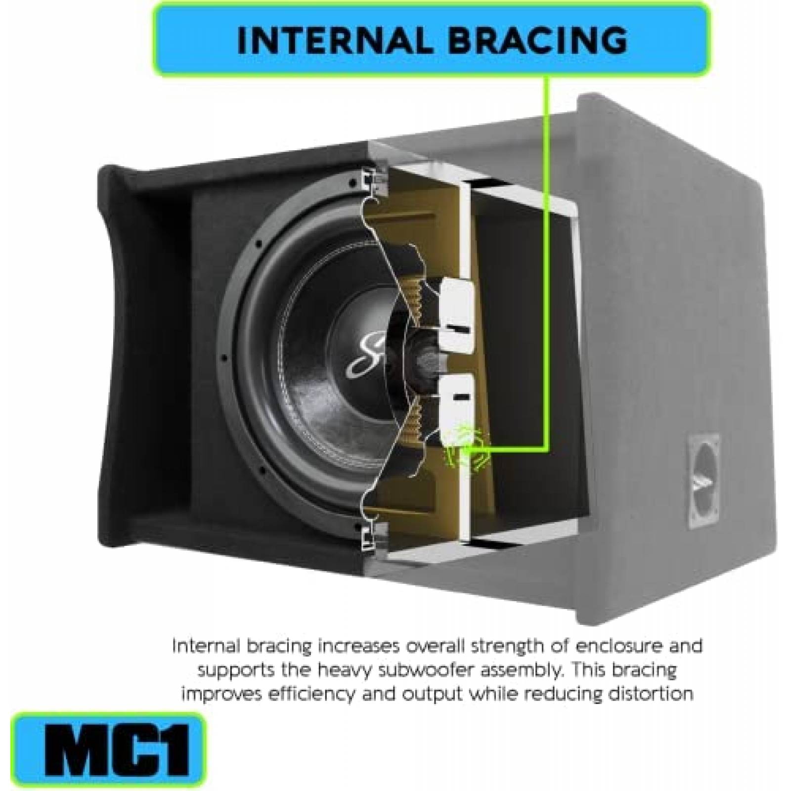 Bocina para Carro STINGER MC Series 10" Subwoofer Dual 700W