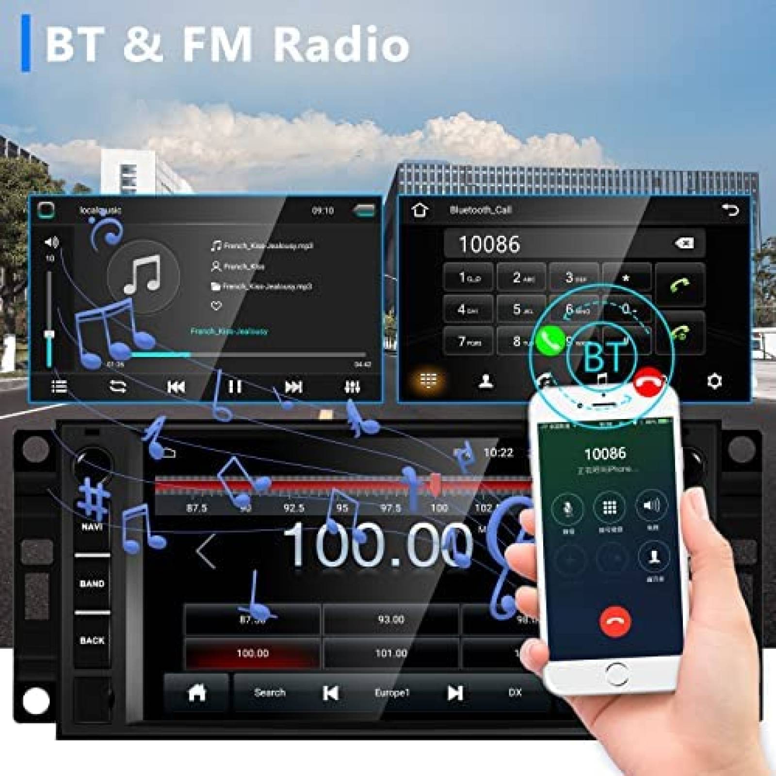 Estereo Auto Rimoody 7 pulg Bluetooth WiFi GPS -Negro