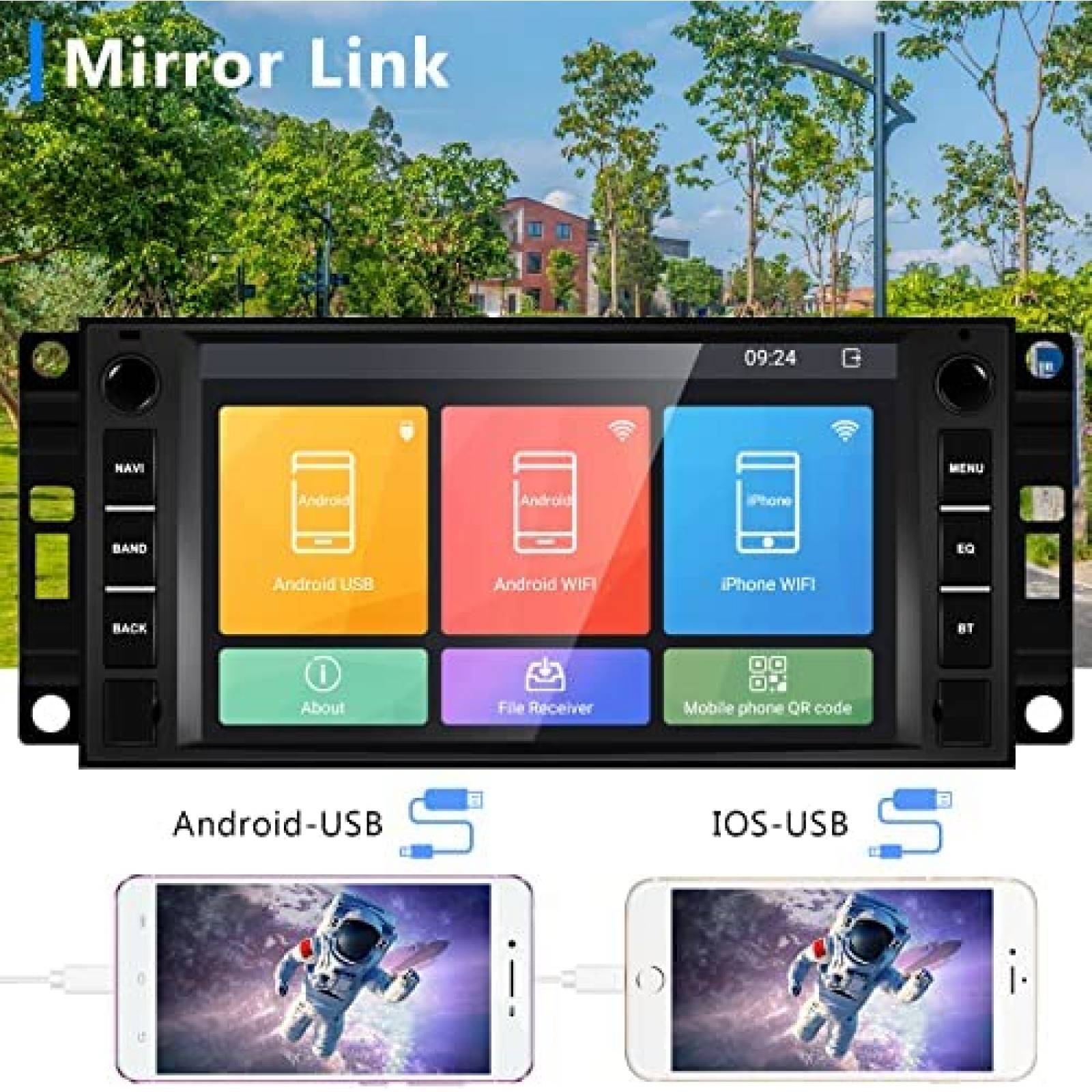 Estereo Auto Rimoody 7 pulg Bluetooth WiFi GPS -Negro