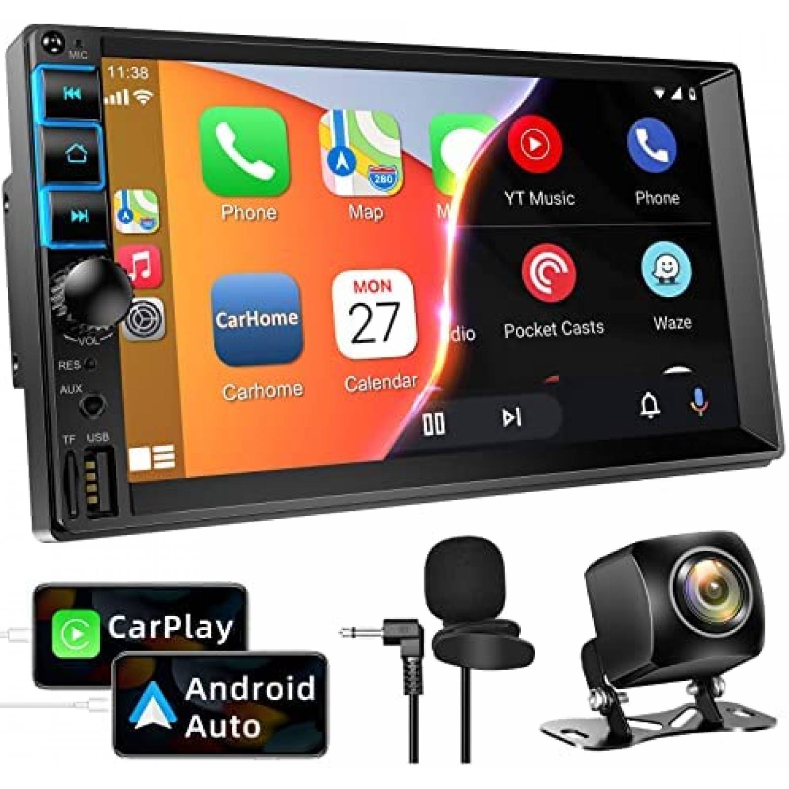 Estereo De Coche Inexaccessories Doble Din Bluetooth 7''