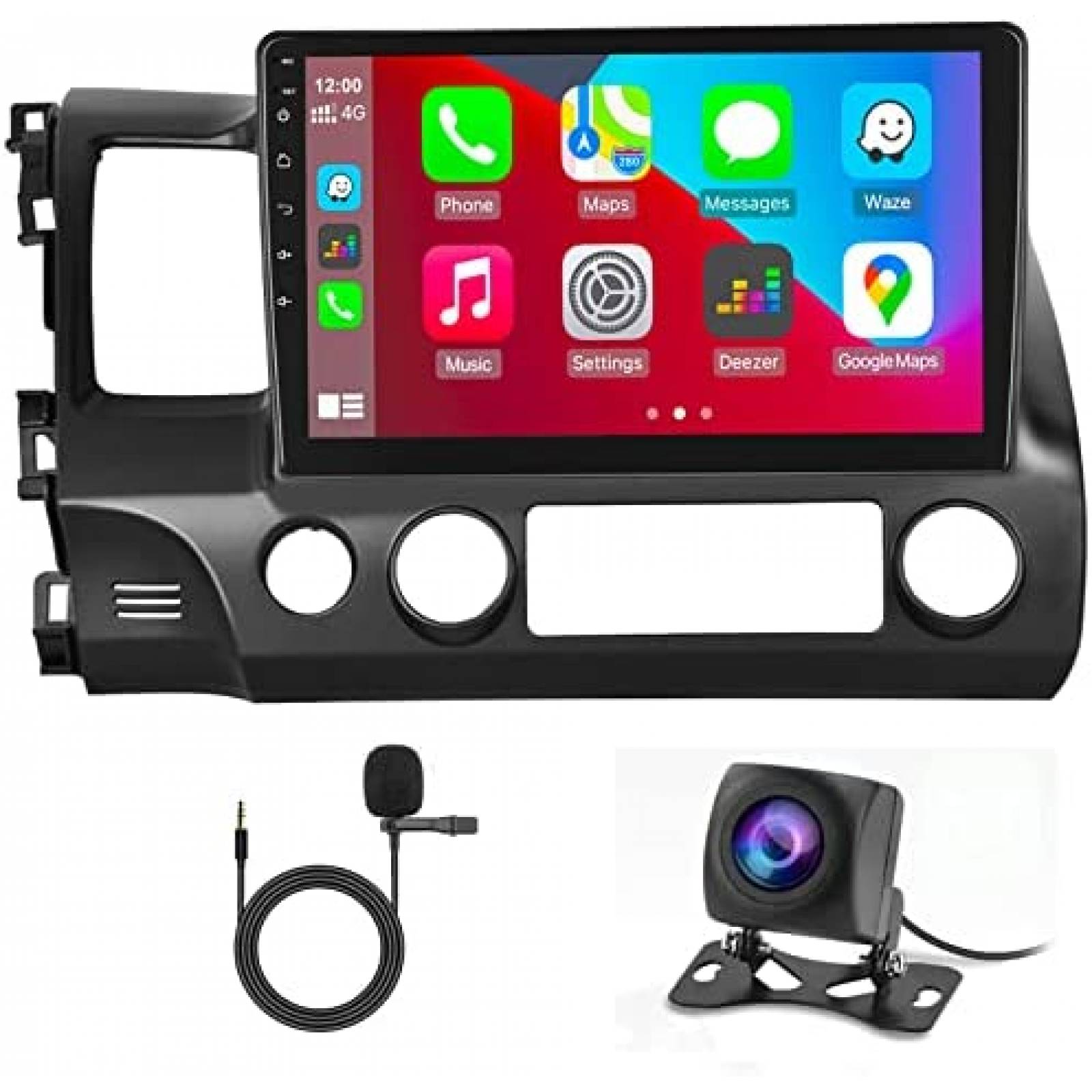 Estereo Auto Hikity para Honda Civic 2006-2011 Android Negro