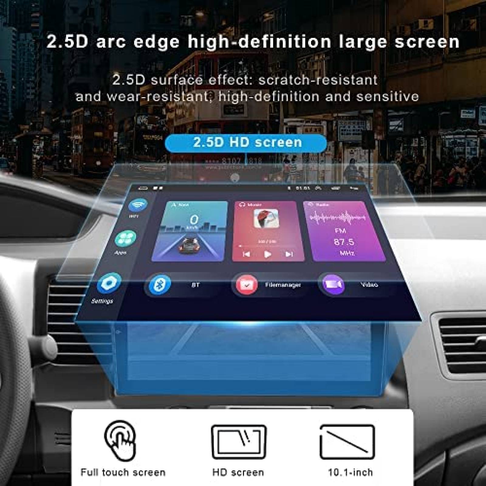 Estereo Auto Hikity para Honda Civic 2006-2011 Android Negro